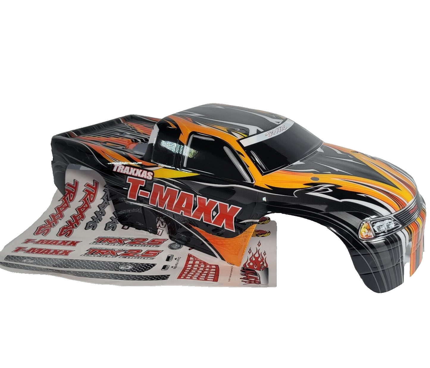 Fits Traxxas T-Maxx 2.5 Black White Yellow Factory Painted Body Decal Tmaxx 4910