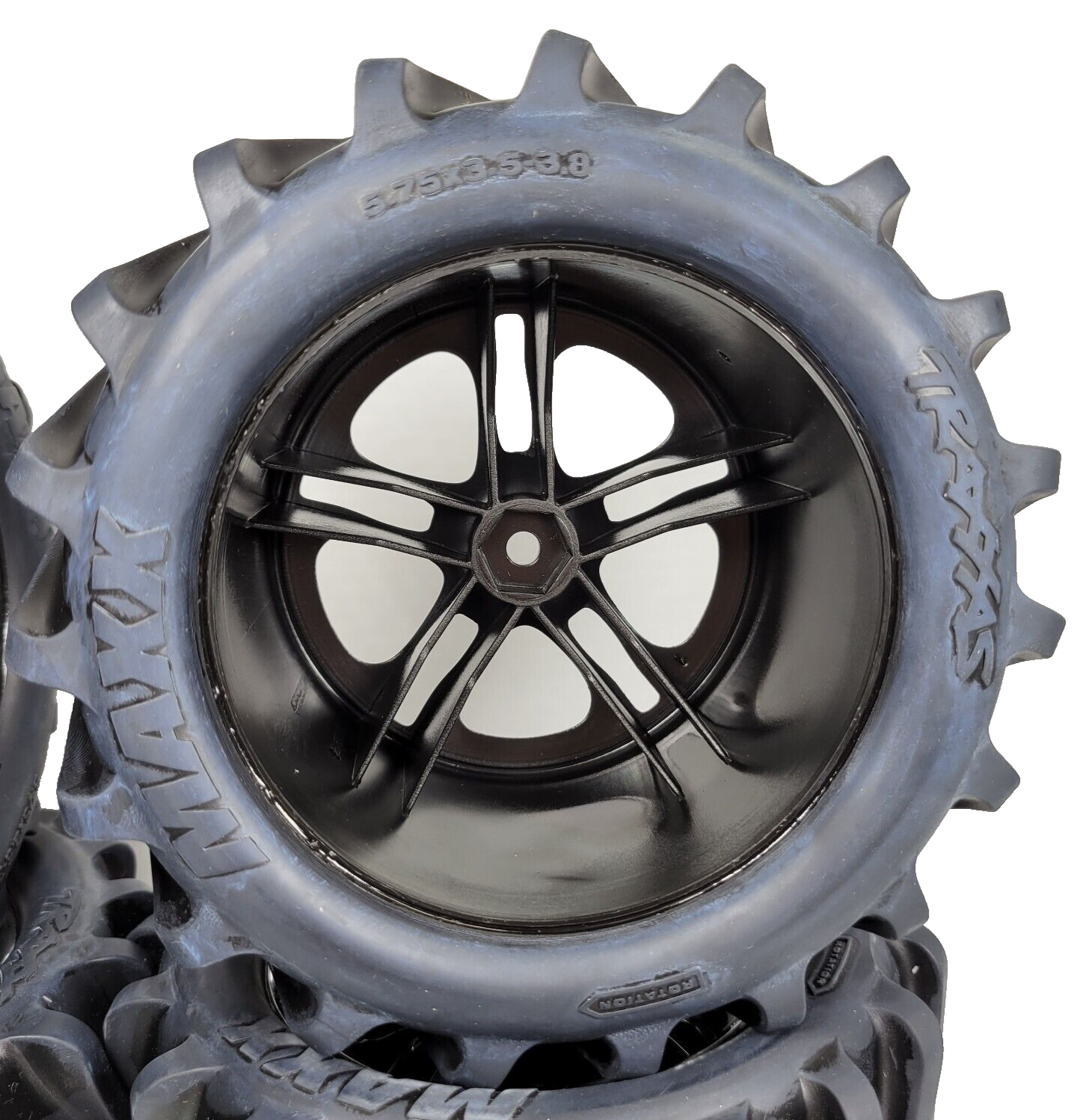 Fits Traxxas T-maxx 2.5 Classic Tires & wheels (4), Chevon 14mm 5173 tyres 49104