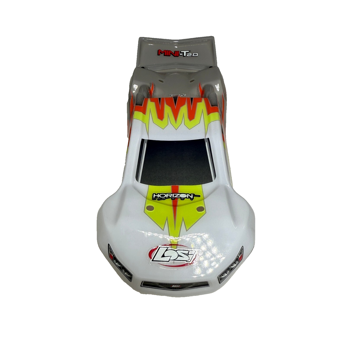 Losi Mini-T 2.0 Body Factory Painted & Decaled With Wing Gray White Truck