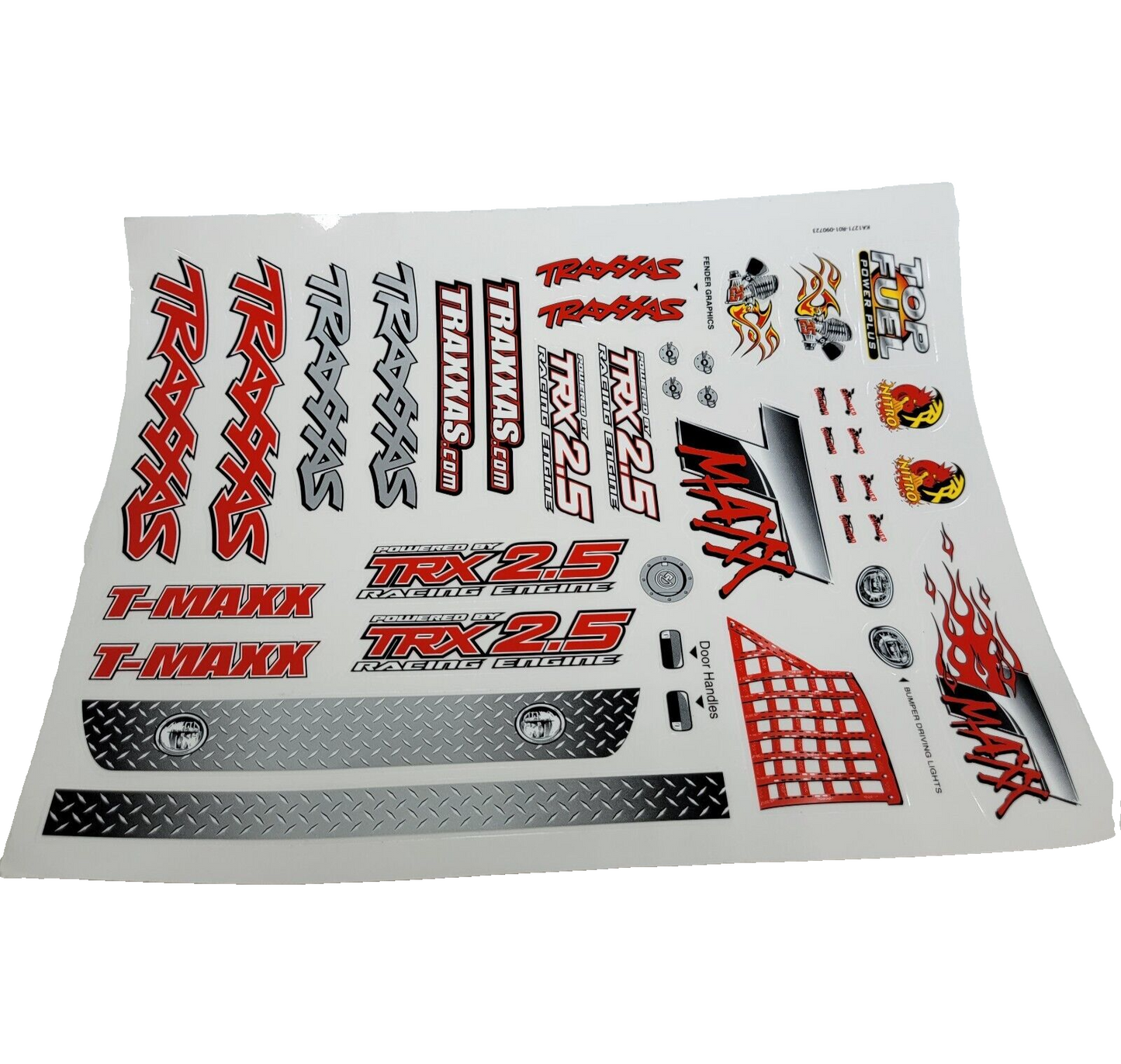 Fits Traxxas T-Maxx 2.5 White Yellow Black Factory Painted Body Decal Tmaxx 4910