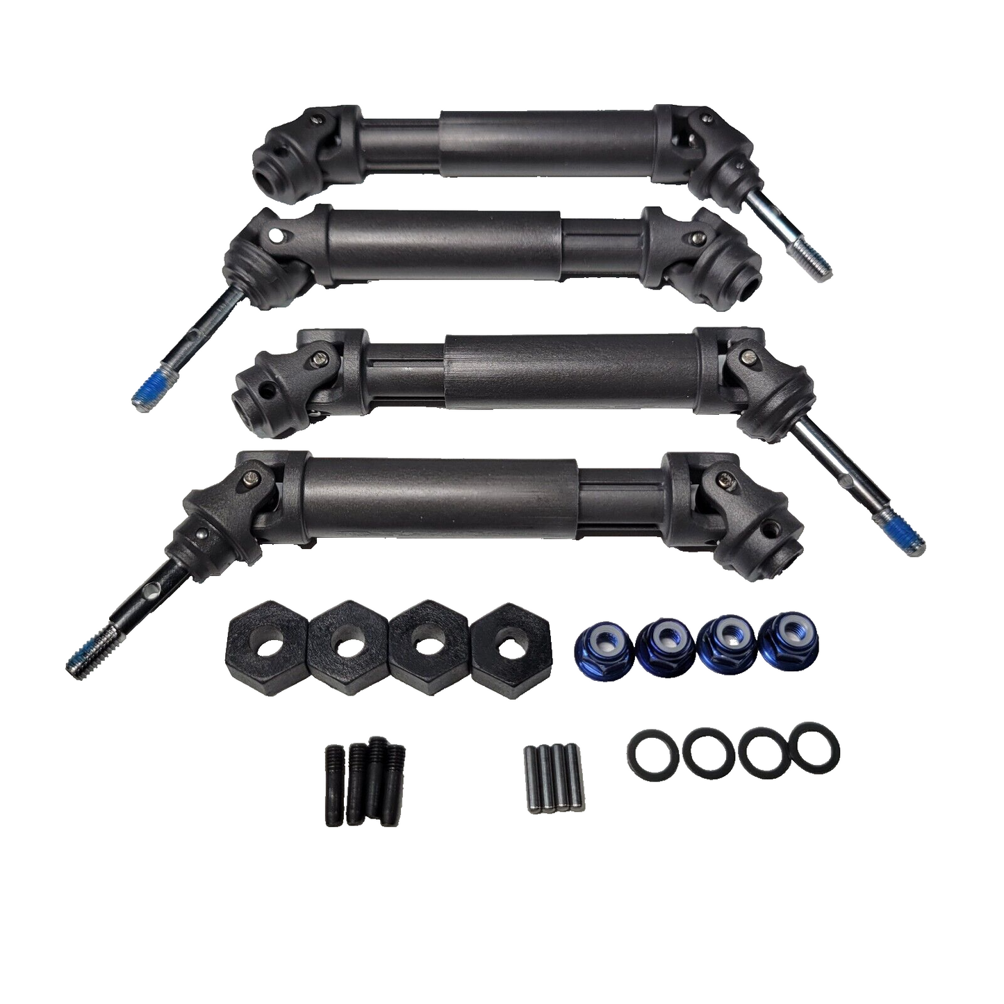 Fits Traxxas Rustler Ultimate 4x4 VXL Front Rear H/D Driveshafts Axles Hex Nuts