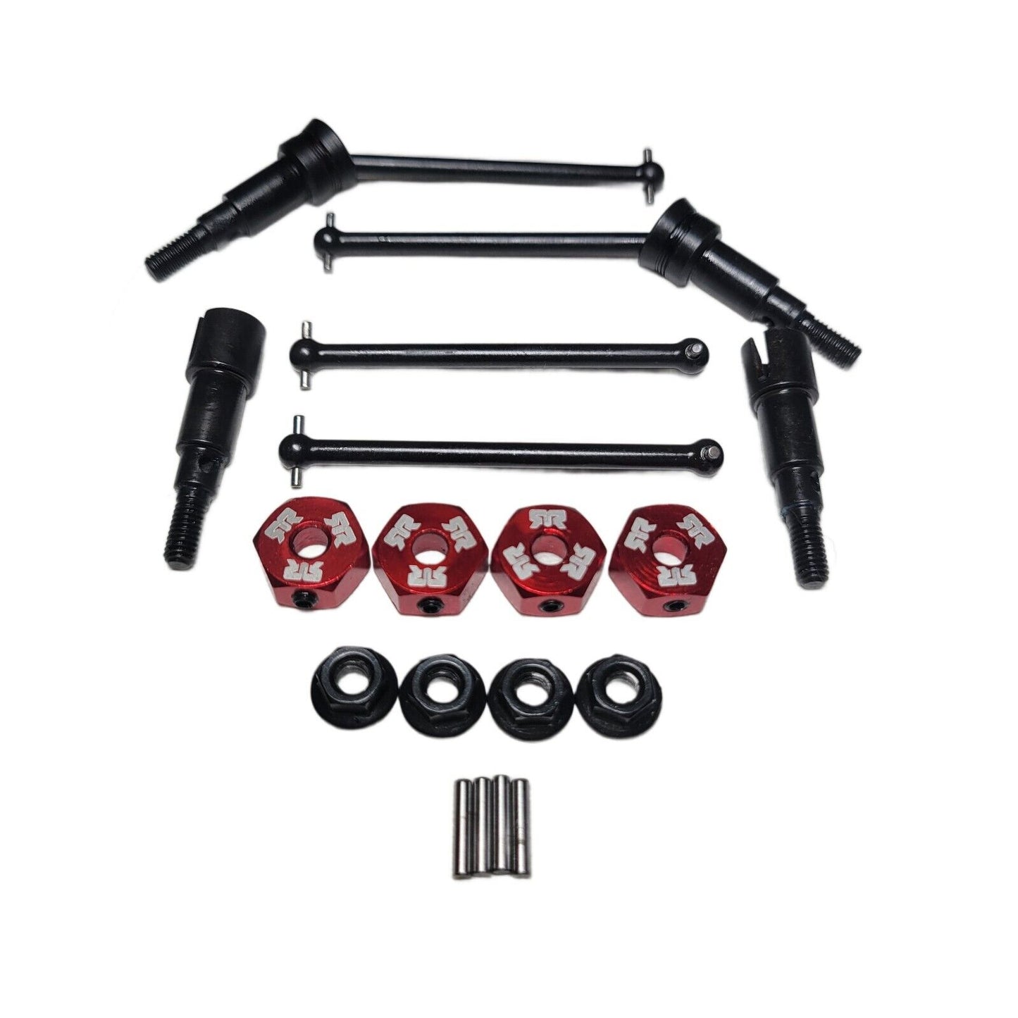 Arrma Typhon Grom 223s Metal Driveshafts Axles Dogbone Stub Axle CVD Hexes 1/18