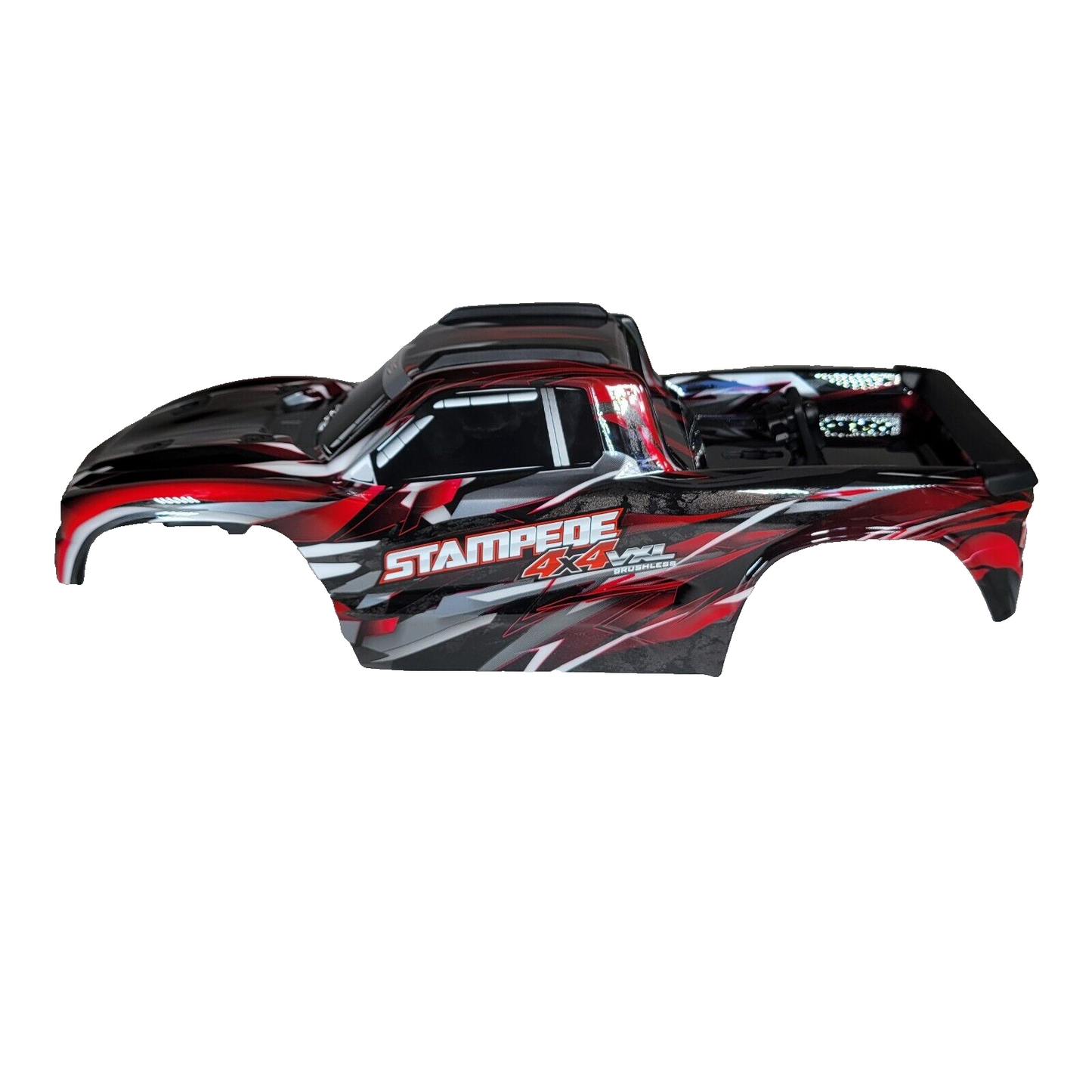 Fits Traxxas Stampede 4X4 VXL V2 Red Black Body Clip-Less Support Mount Fit Hoss