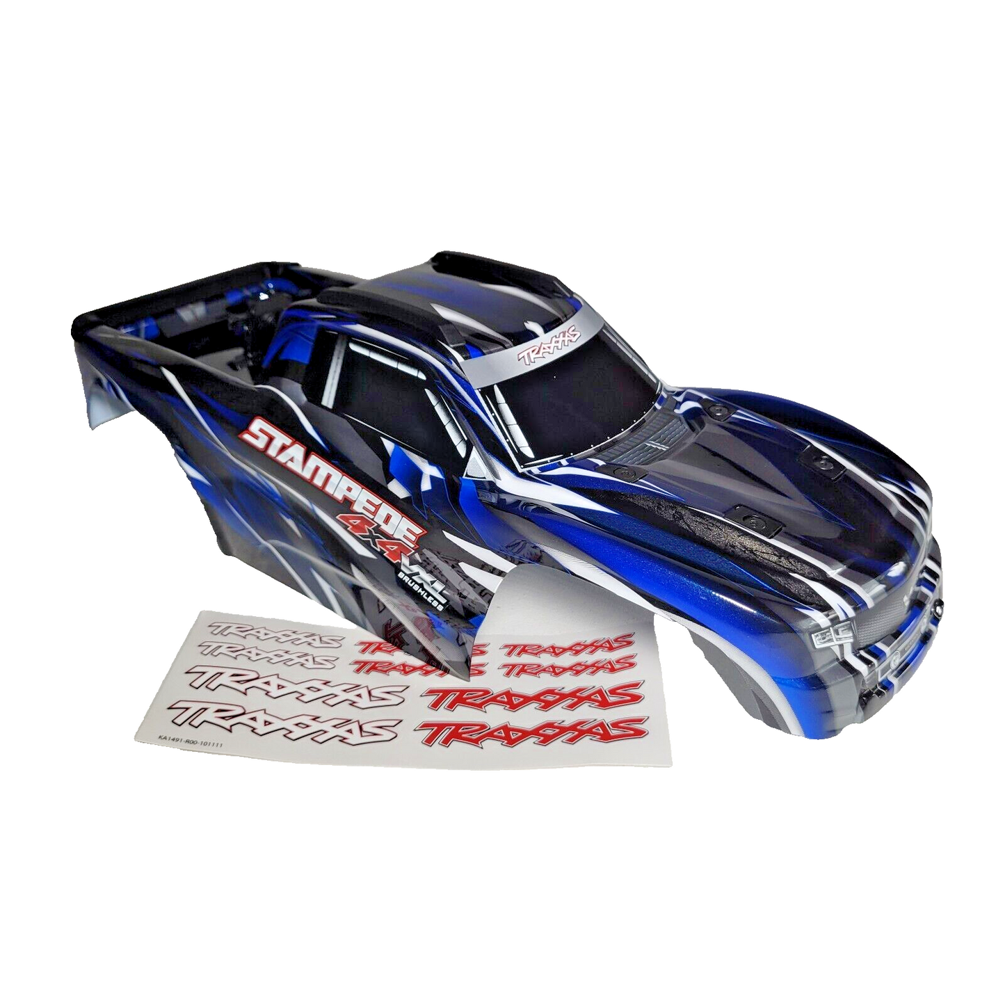 Fits Traxxas Stampede 4X4 VXL V2 Blue Grey Body Clip-Less Support Mount Hoss
