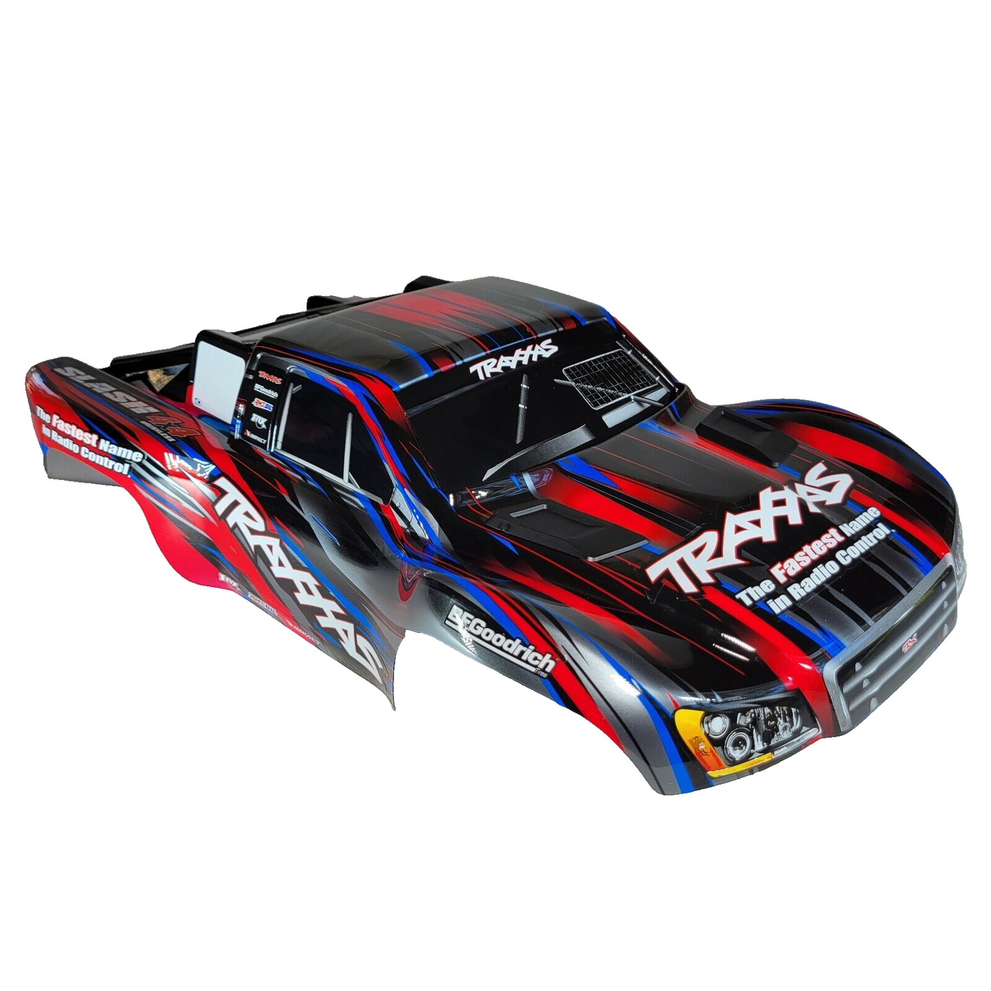 Fits Traxxas Slash 4x4 BL-2s Red Black Body w/ Clipless Mounts 4wd 2wd VXL XL5