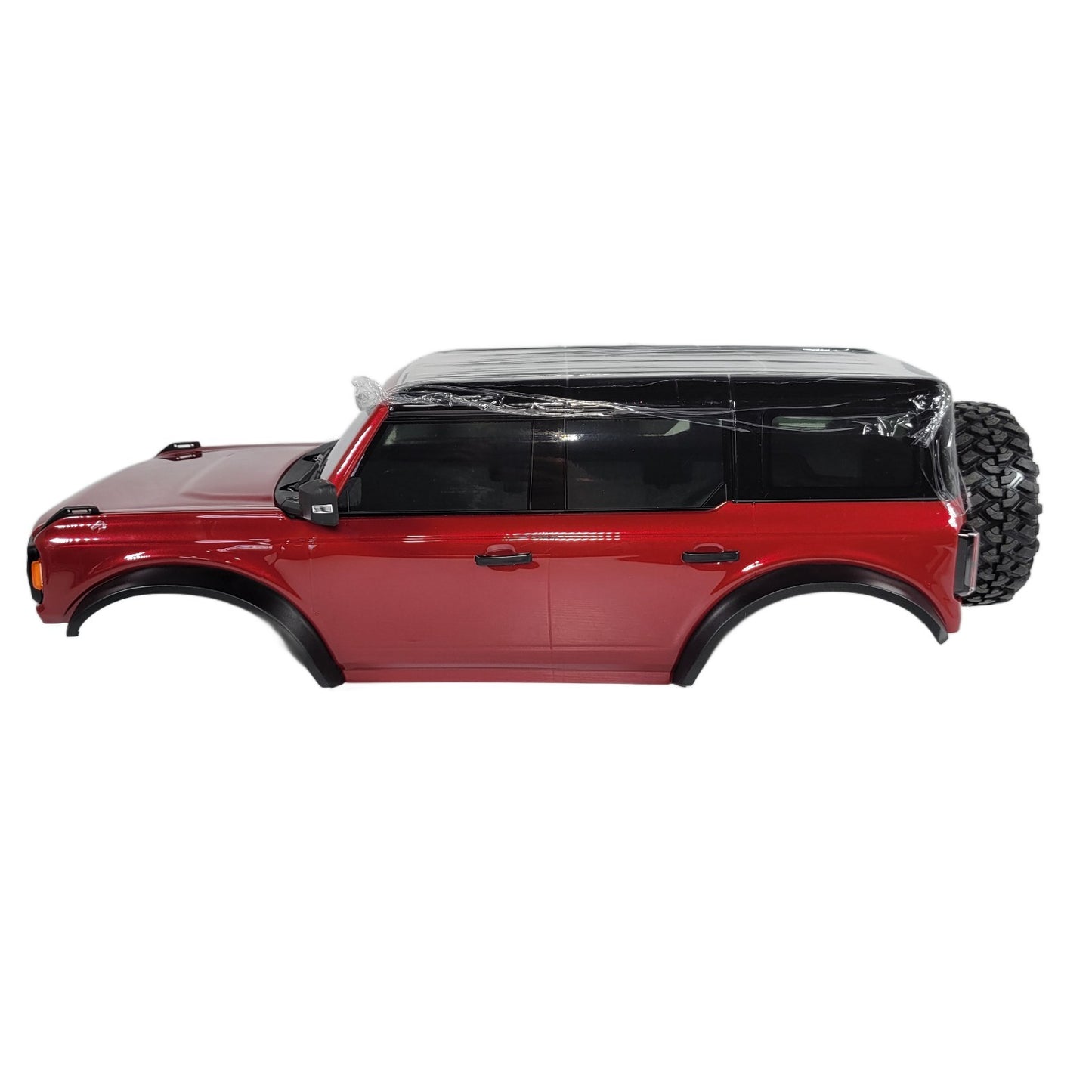 Fits Traxxas TRX-4 Ford Bronco 2021 RED Body Painted Mounts Latch & Spare Tire