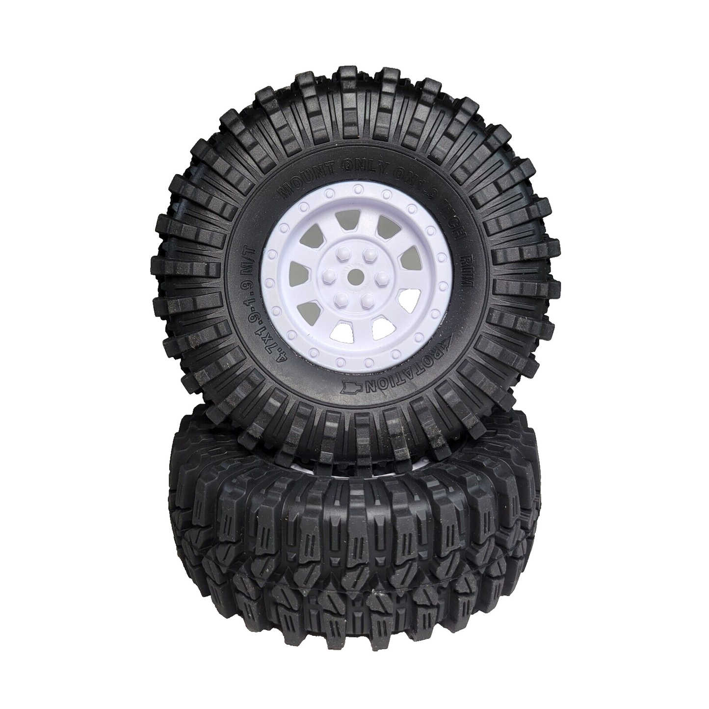 Redcat Racing Ascent MT-9 Mud Terrain Tires & 12mm 1.9" Wheels Pre-Glued Gen 7 8