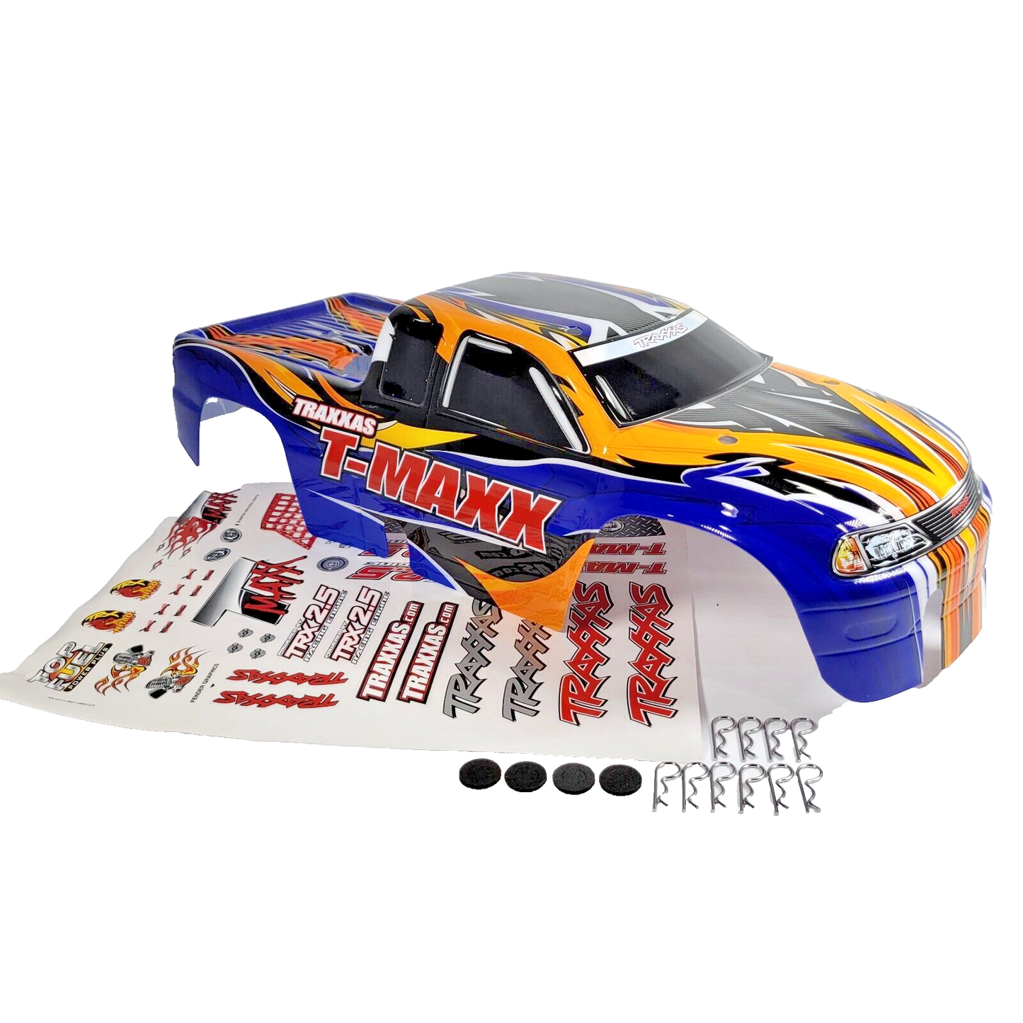 Fits Traxxas T-Maxx 2.5 Blue Yellow Black Factory Painted Body Decal Tmaxx 4910