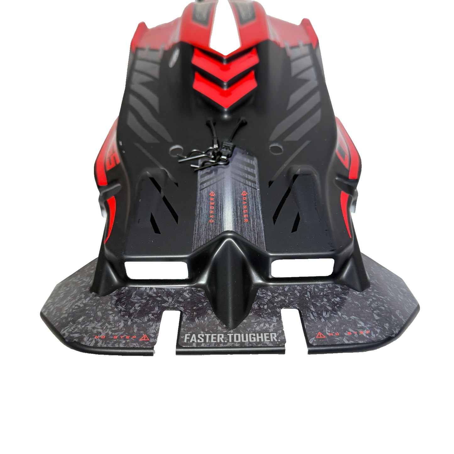 Arrma Limitless 8s Body Shell Painted Red Black Wing Set Mount Spoiler Decals