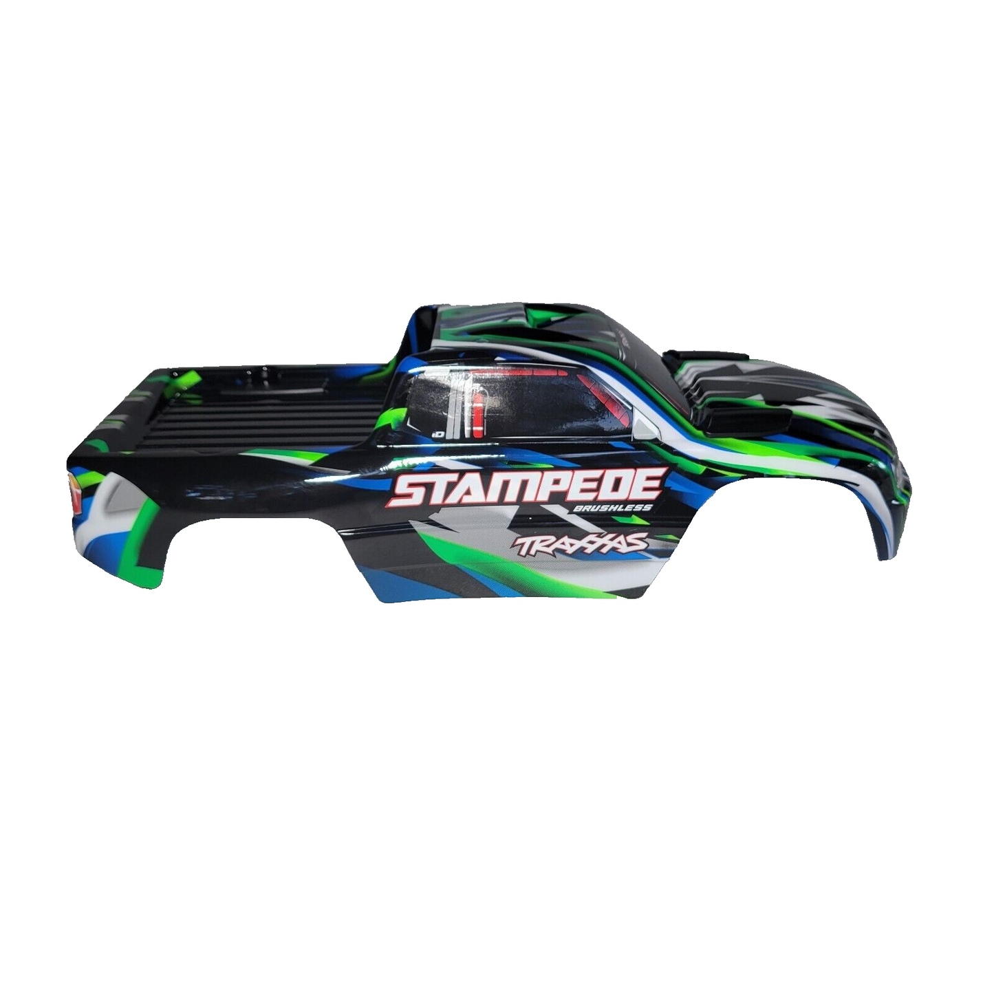 Fits Traxxas Stampede 2wd BL2s Clipless Body Shell Green Black Factory Painted