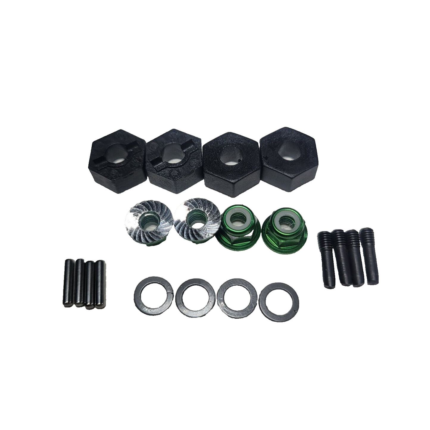 Fits Traxxas Rustler Ultimate 4x4 VXL H/D Driveshafts Axles Hex Green Nuts 6851A