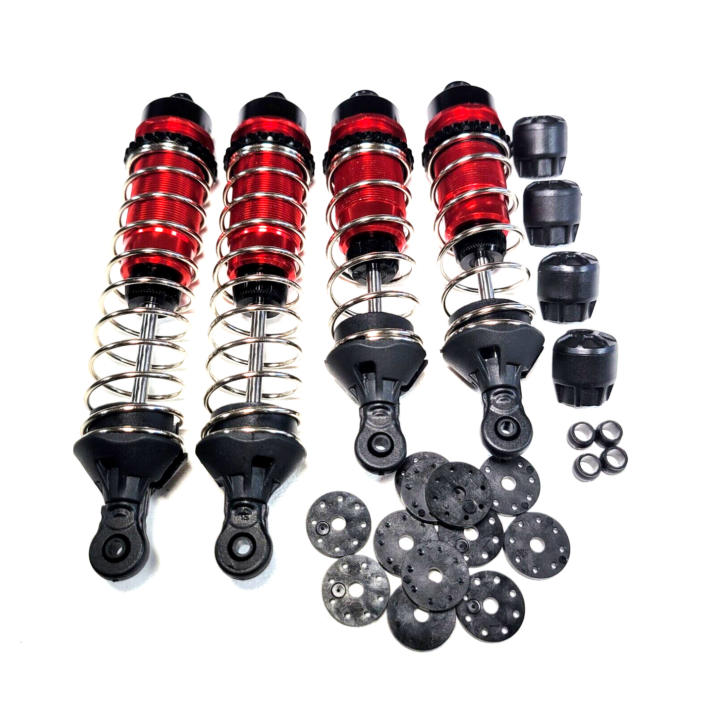 Arrma Mojave 6s BLX Shocks Front & Rear Red Aluminum Spring Desert Truck 1/7