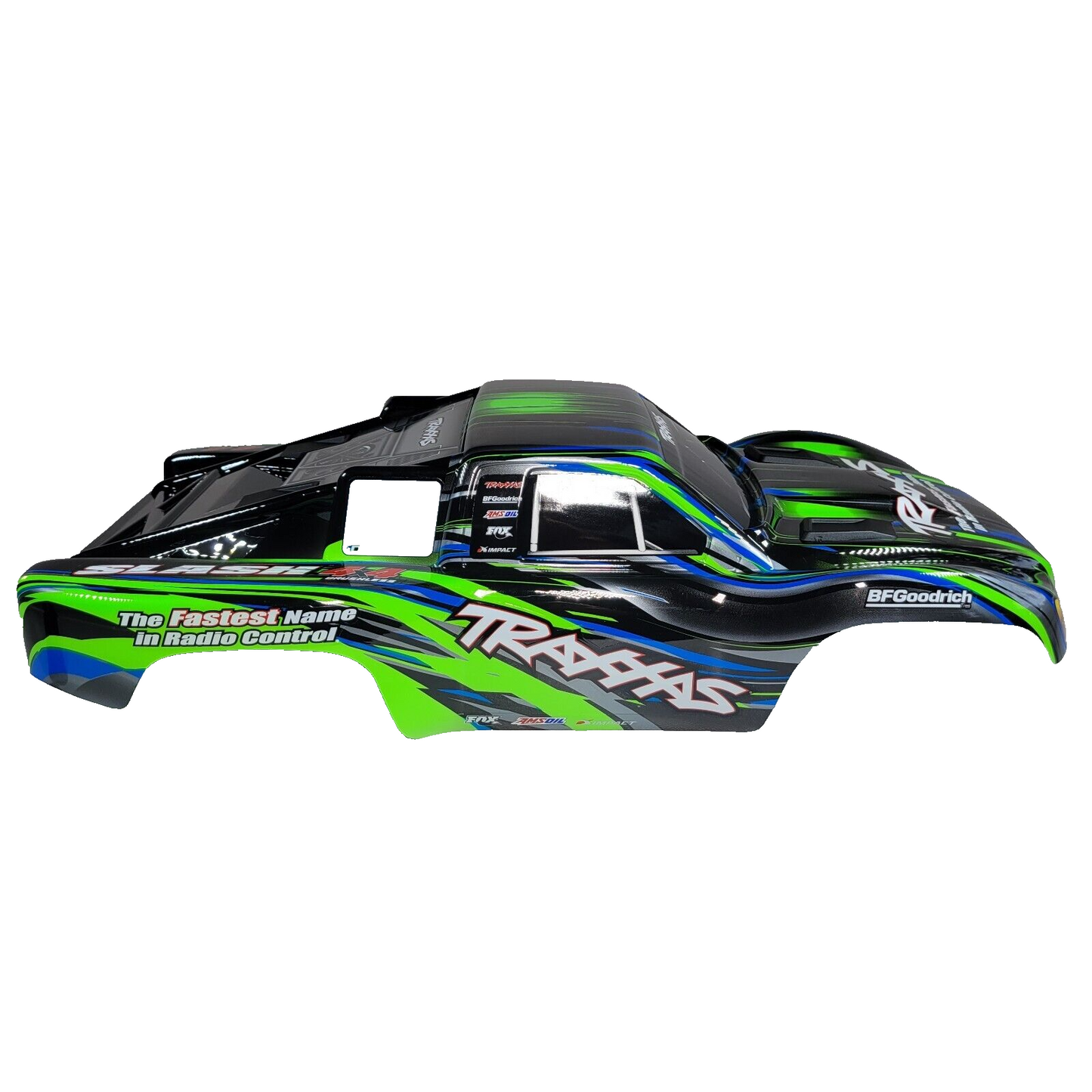 Fits Traxxas Slash 4x4 BL-2s Green Black Body w/ Clipless Mounts 4wd 2wd VXL XL5