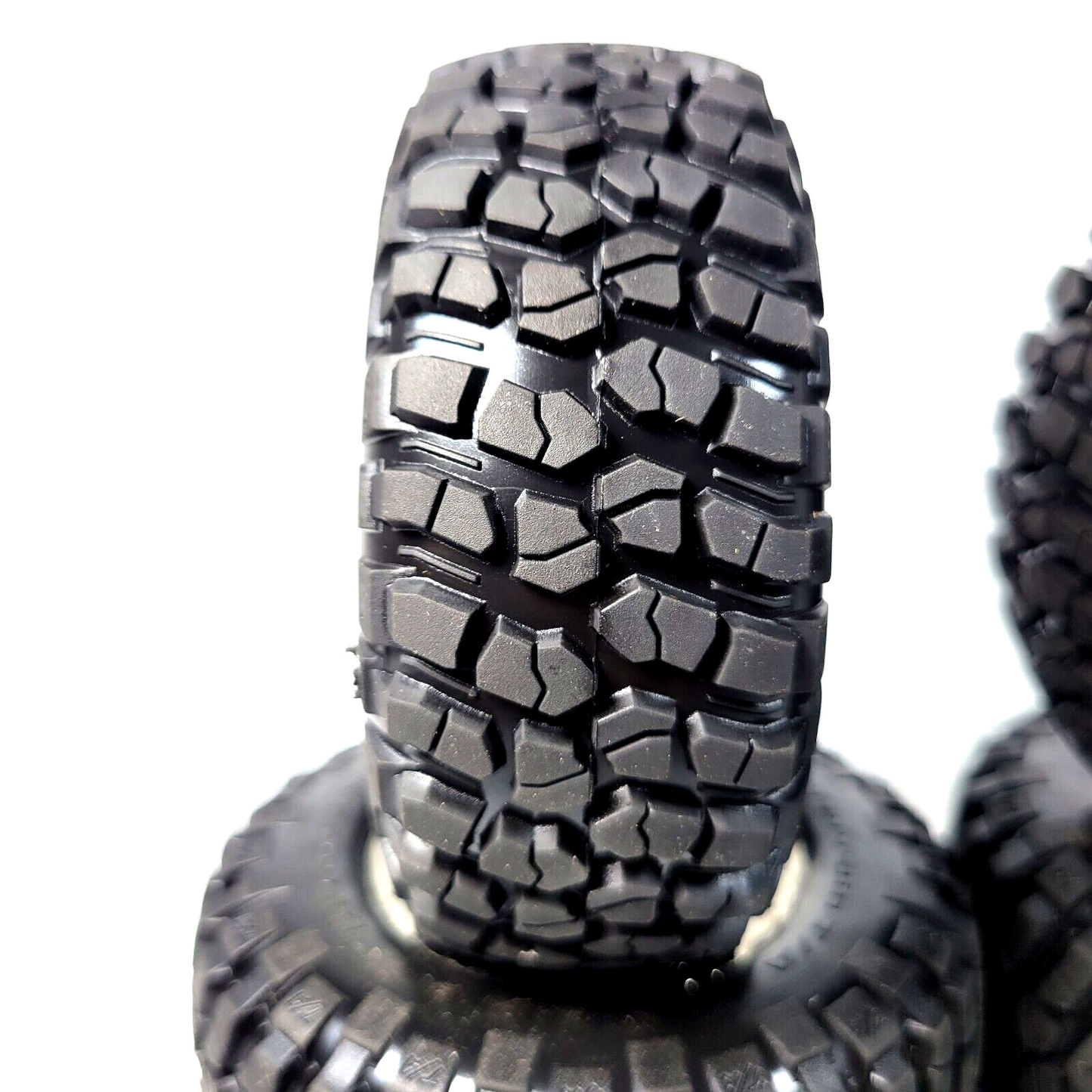 Fits Traxxas Slash Ultimate 4x4 Tires BF Goodrich S1 & 12mm Black Chrome Wheel