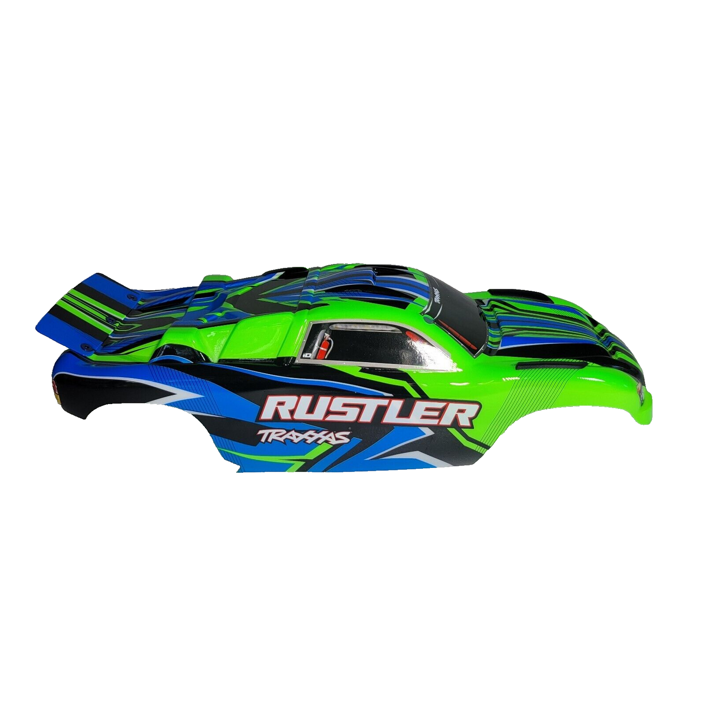 Fits Traxxas 2wd Rustler XL5 Clipless Body Green Blue Factory Painted Decal BL2s