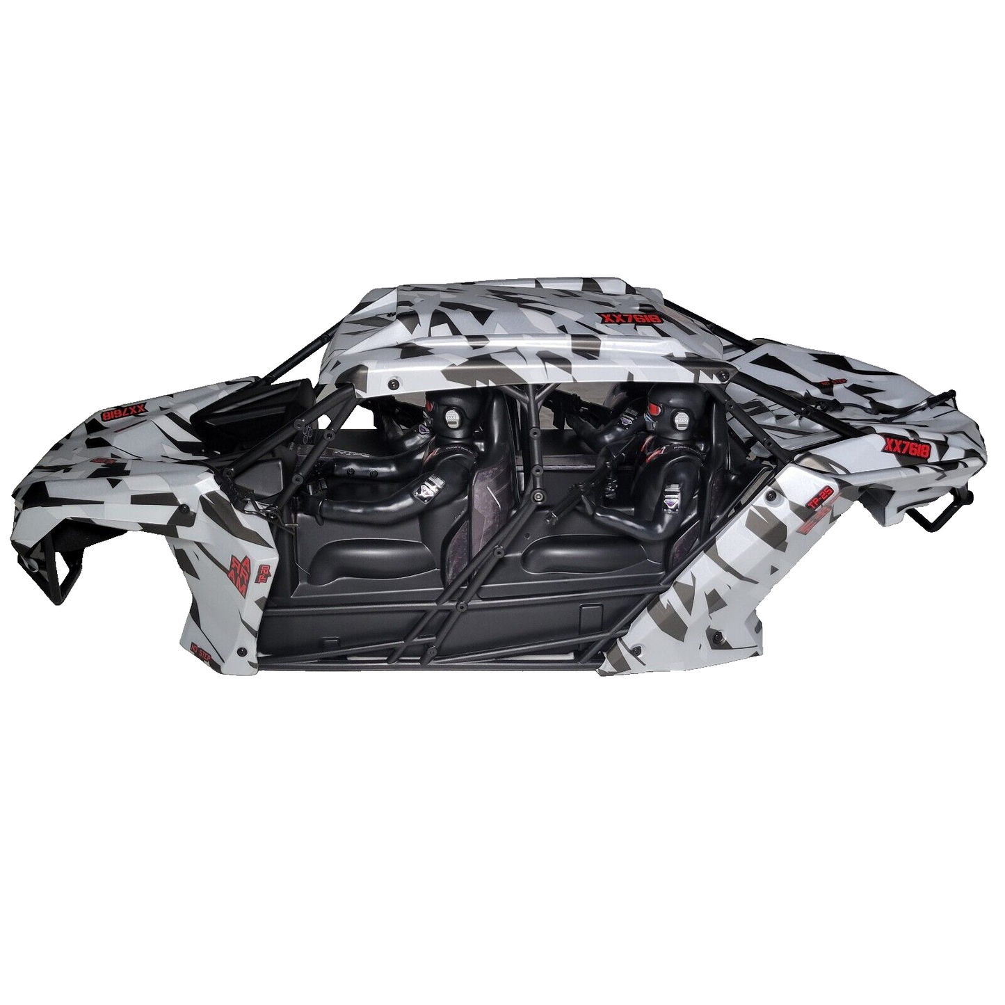 Arrma Fireteam 6s BLX Body Shell Roll Cage Panels Guards Painted White Camo