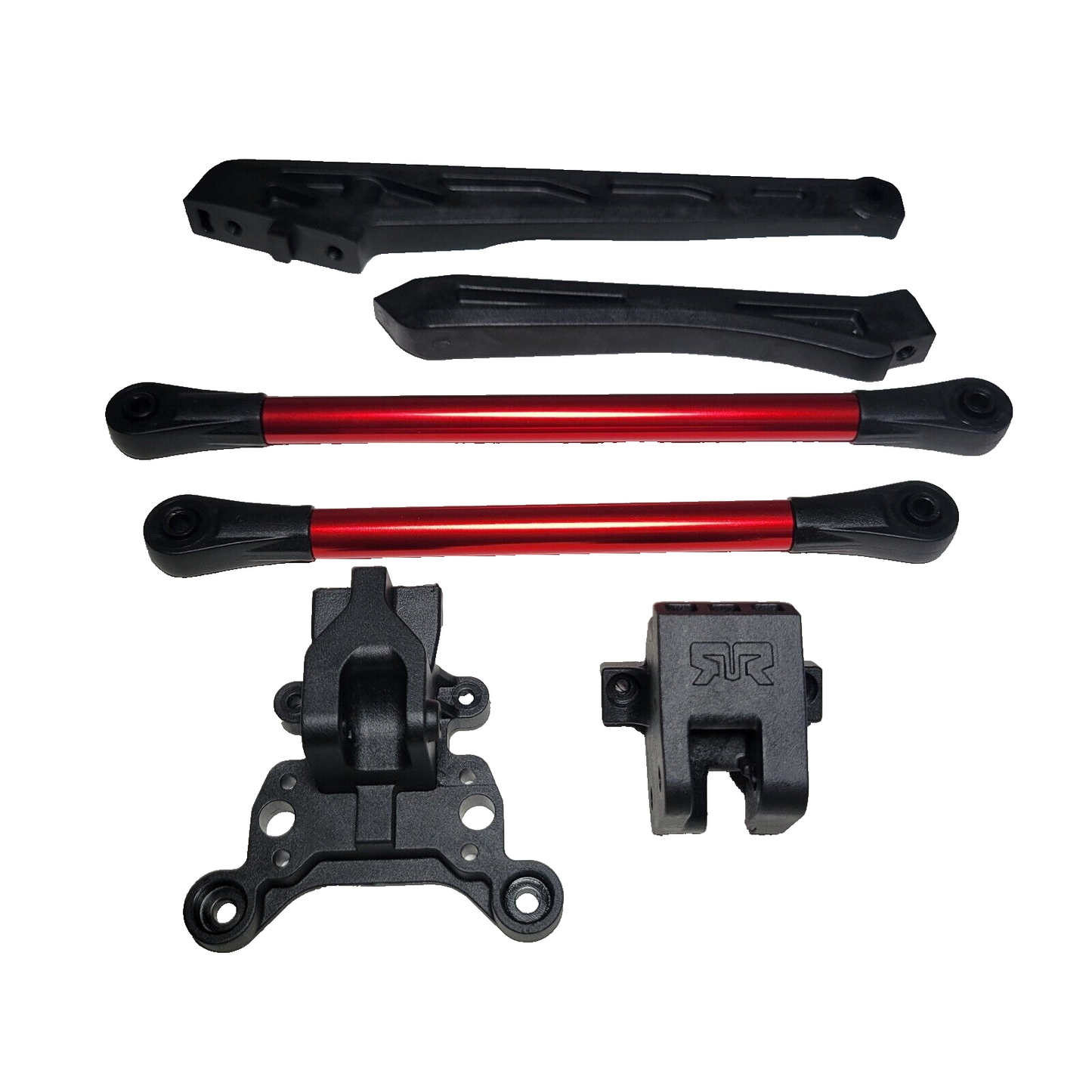 Arrma Kraton 6s BLX V6 Center Chassis Braces & Mounts Red Aluminum Bar / EXB V6