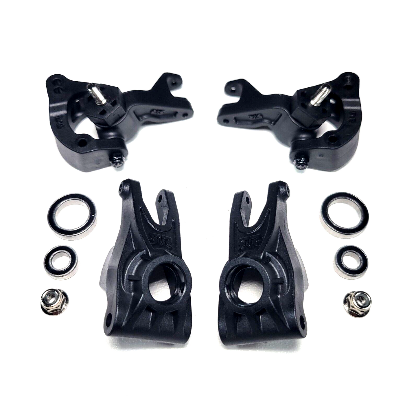 Arrma Gorgon Knuckles Hub Cariers Bearings Axle Stub Front & Rear Set 14mm Hex