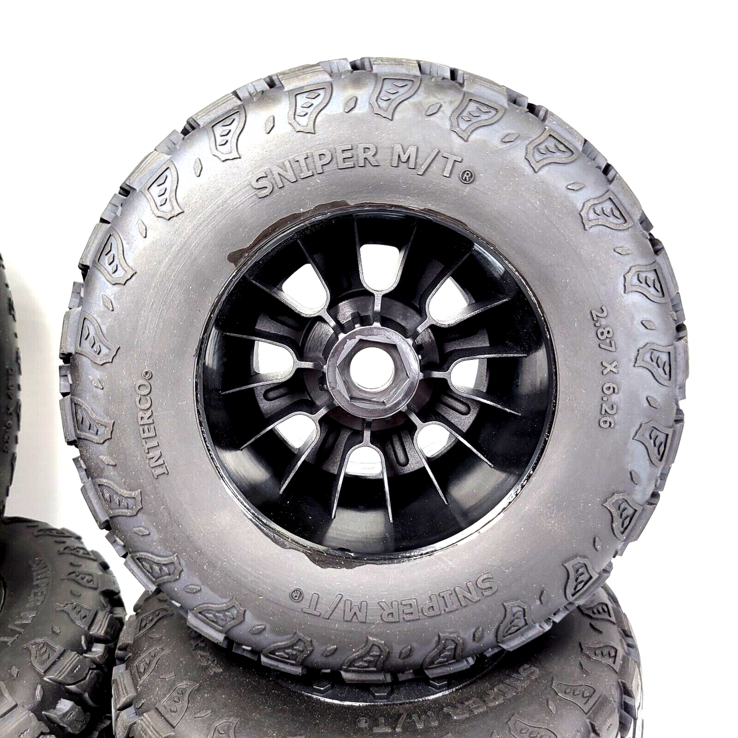 Redcat Racing Kaiju EXT Wheels Belted Interco Sniper M/T Tires 17mm Black 1/8