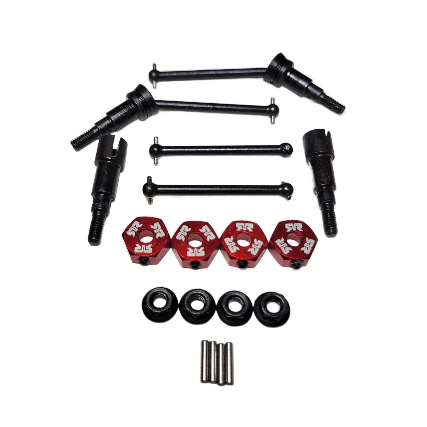 Arrma Mojave Grom 223s Metal Driveshafts Axles Dogbone Stub Axle CVD Hexes 1/18