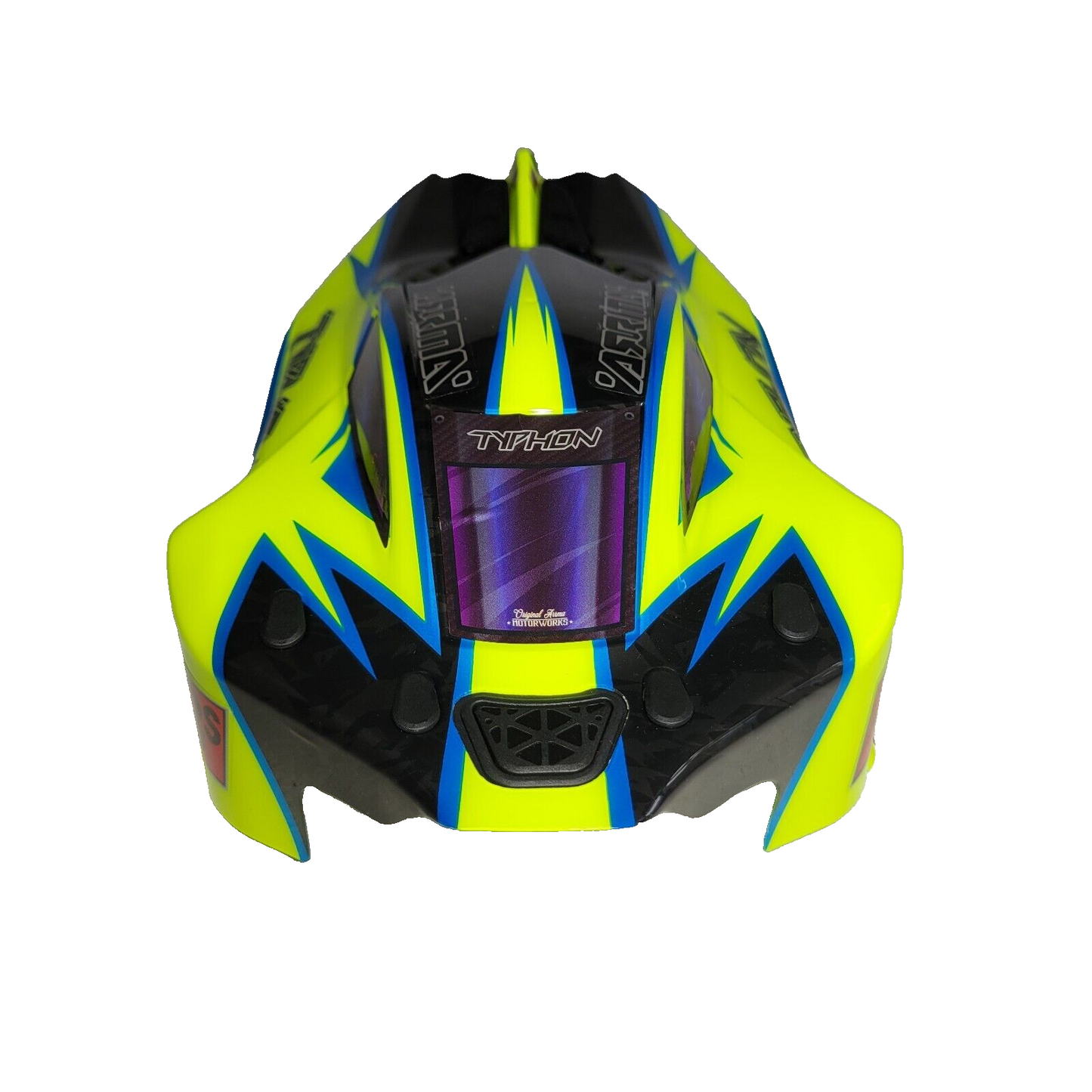 Arrma Typhon 223s BLX V4 Clipless Body Factory Painted Yellow Black Blue 1/8th