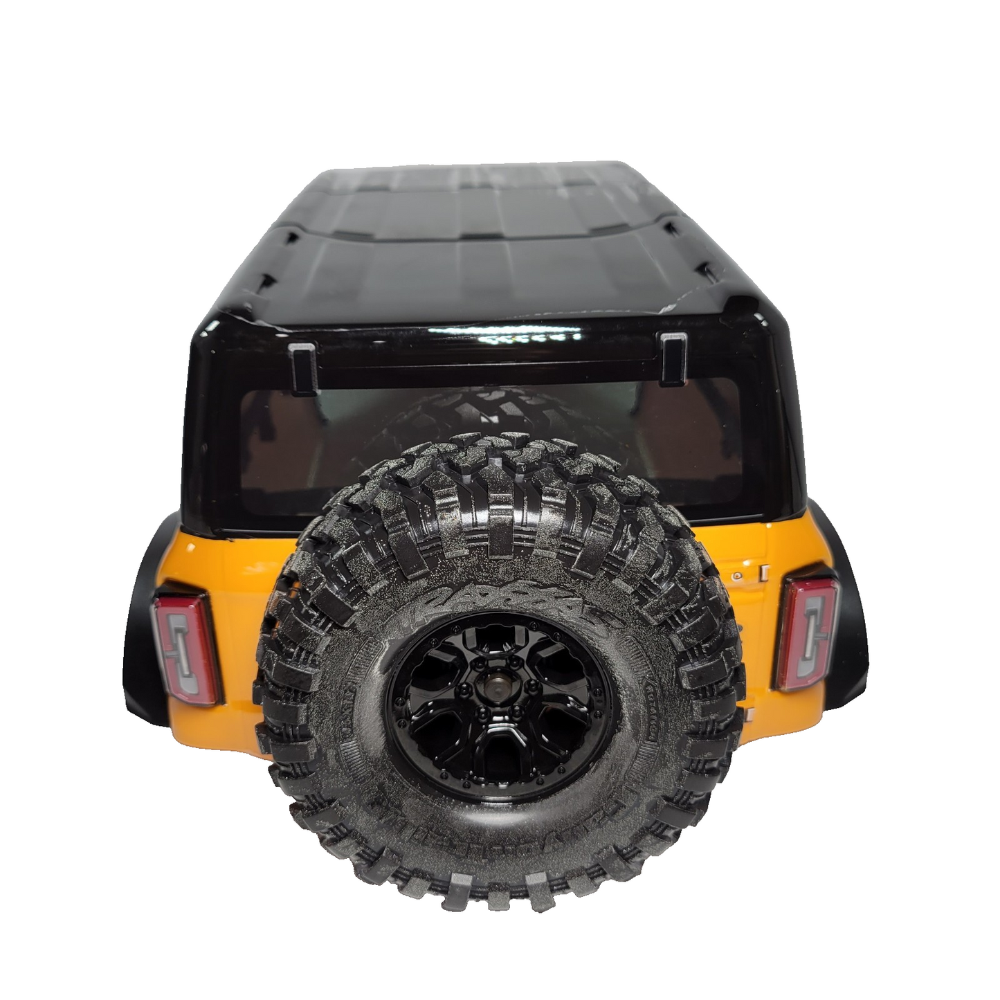 Fits Traxxas TRX-4 Ford Bronco 2021 Yellow Body Painted Mounts Latch Spare Tire