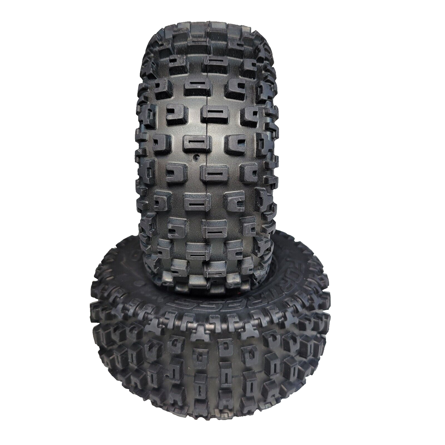 Arrma Mojave 6s BLX Tires & 17mm Red Wheels Dboots Fortress Desert Truck 1/7