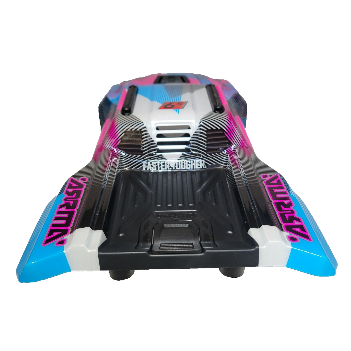 Arrma Kraton 6s V6 BLX CLIPLESS Body Shell Factory Painted Pink Blue & Decals