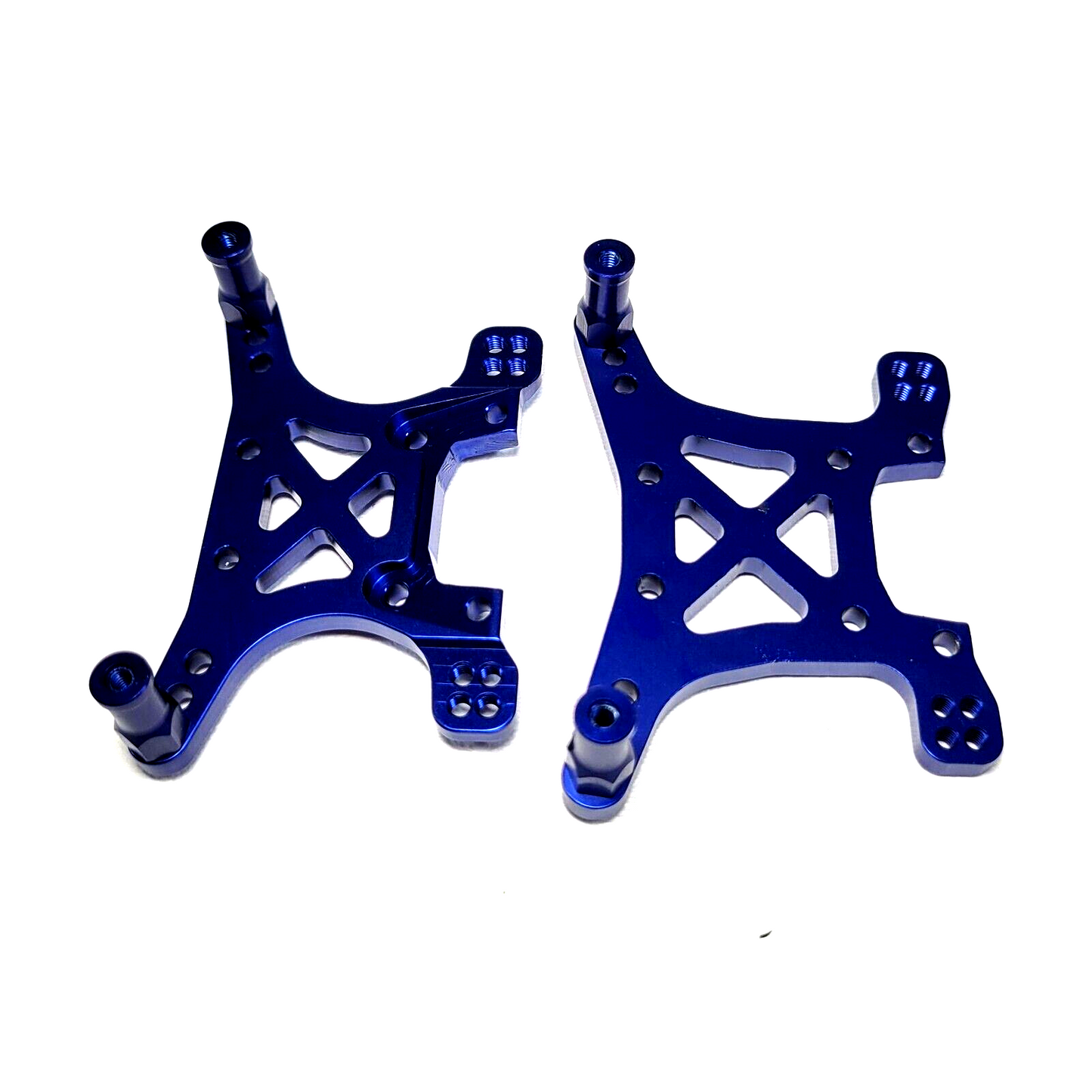 Fits Traxxas XO-1 Shock Towers Blue Aluminum Front & Rear 7075-T6 & StandOffs