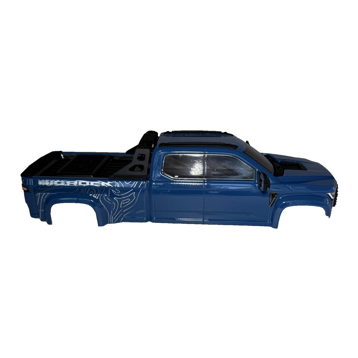 Arrma Big Rock 223s V4 BLX CLIPLESS Body Shell Factory Painted Blue Decals
