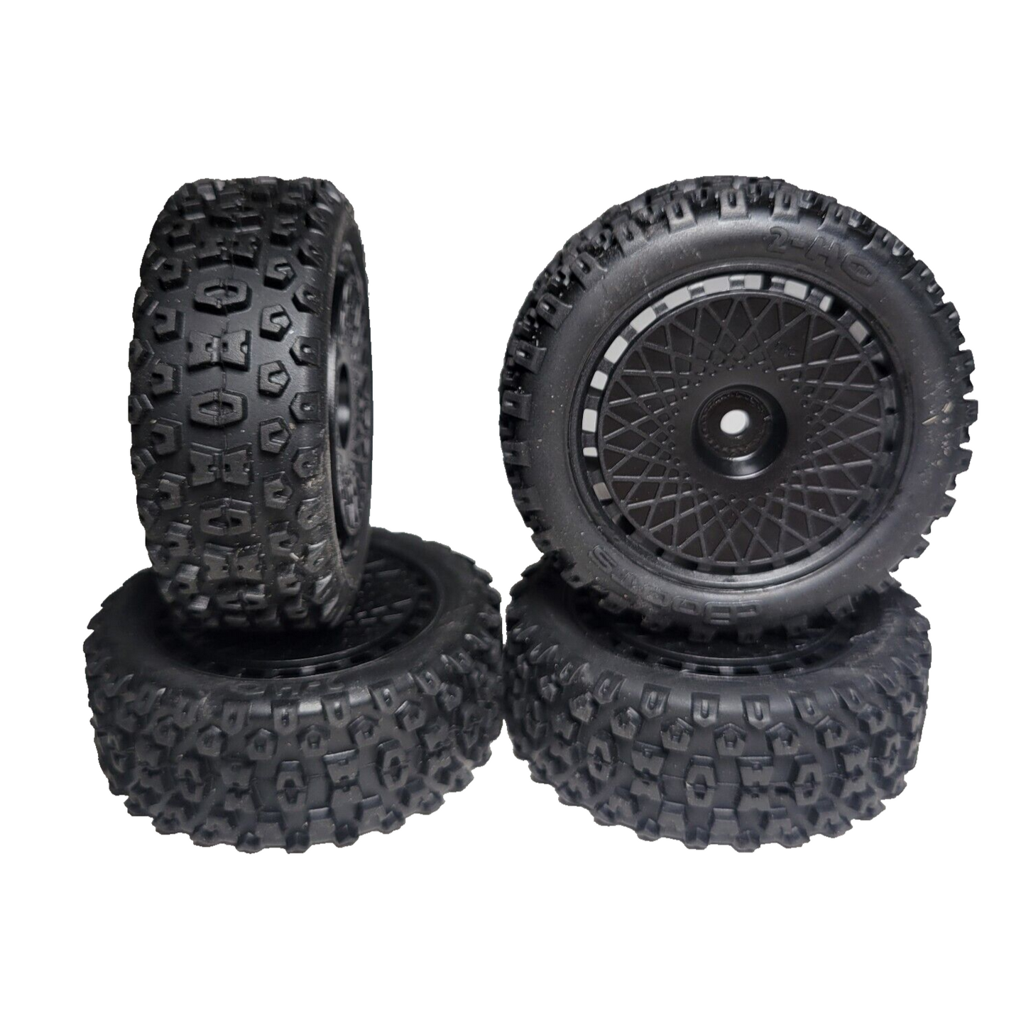 Arrma Typhon Grom 1/18th Tires Dboots '2-HO' & Black 12mm Wheels ARA550114