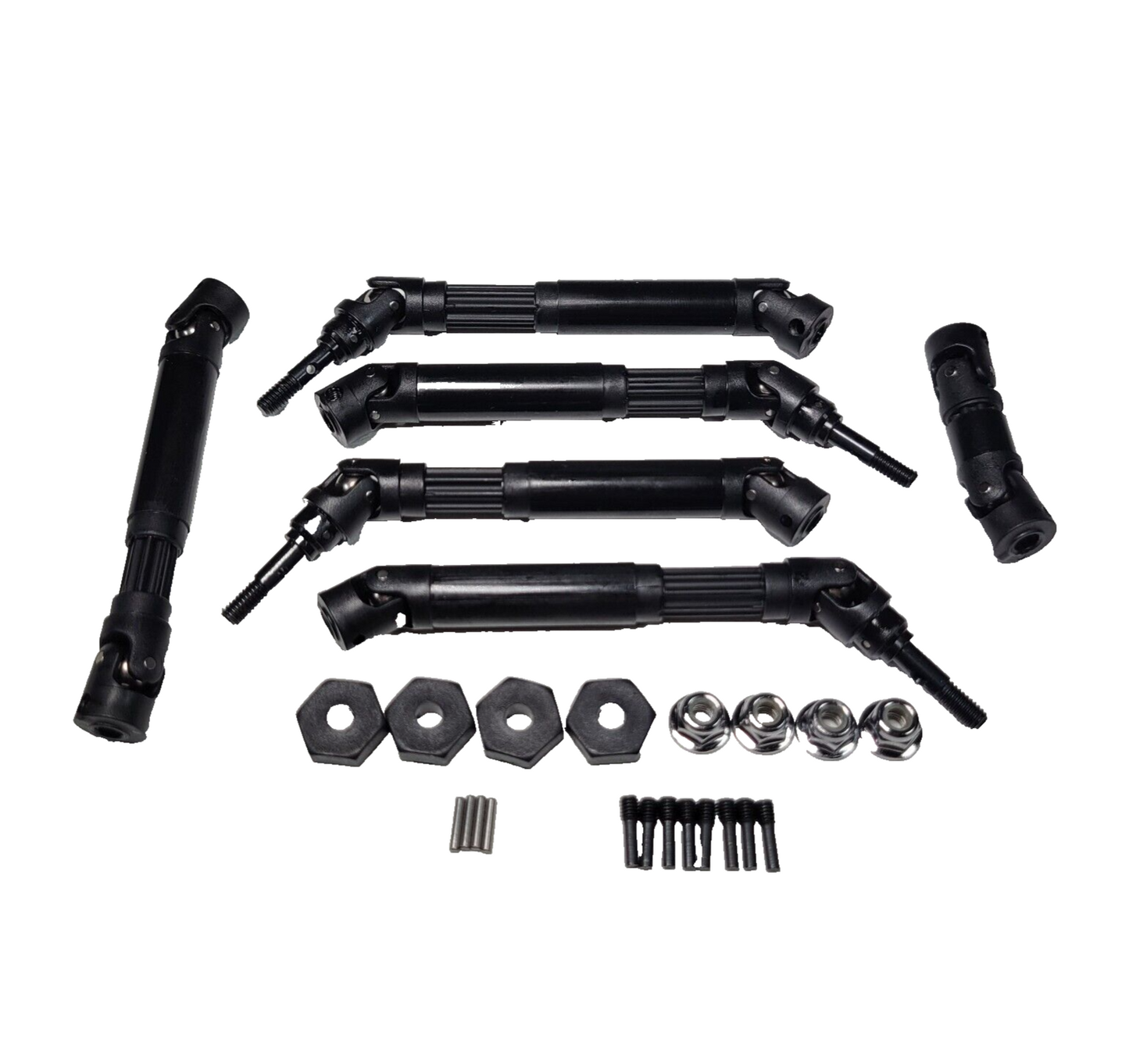 Fits Traxxas E-revo 1/16 Vxl Axles DriveShafts 12mm hex Front, Rear & Center