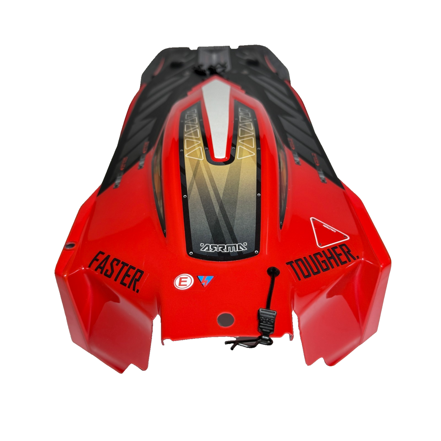 Arrma Limitless 8s Body Shell Painted Red Black Wing Set Mount Spoiler Decals