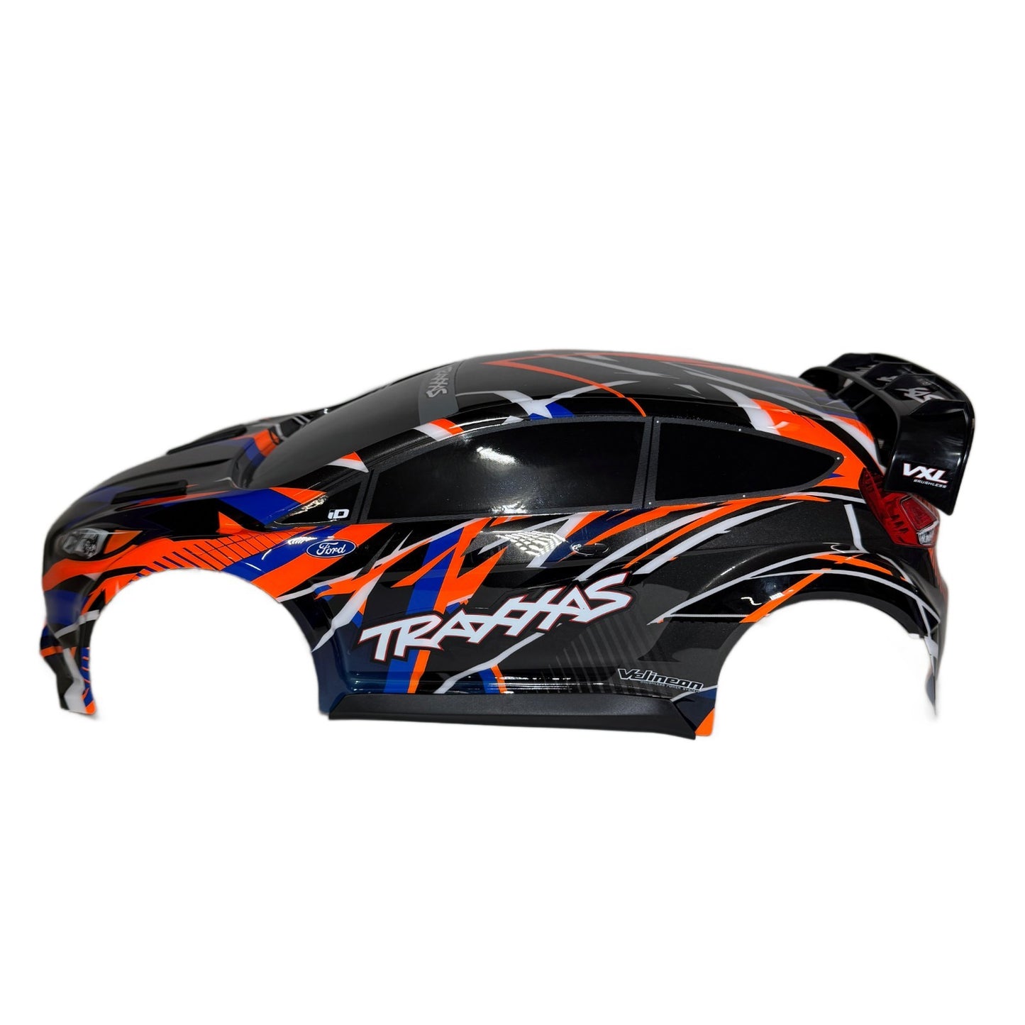 Fits Traxxas Rally 4x4 VXL HD Orange Black Body Clipless Mounts 4wd / BL2s 7427