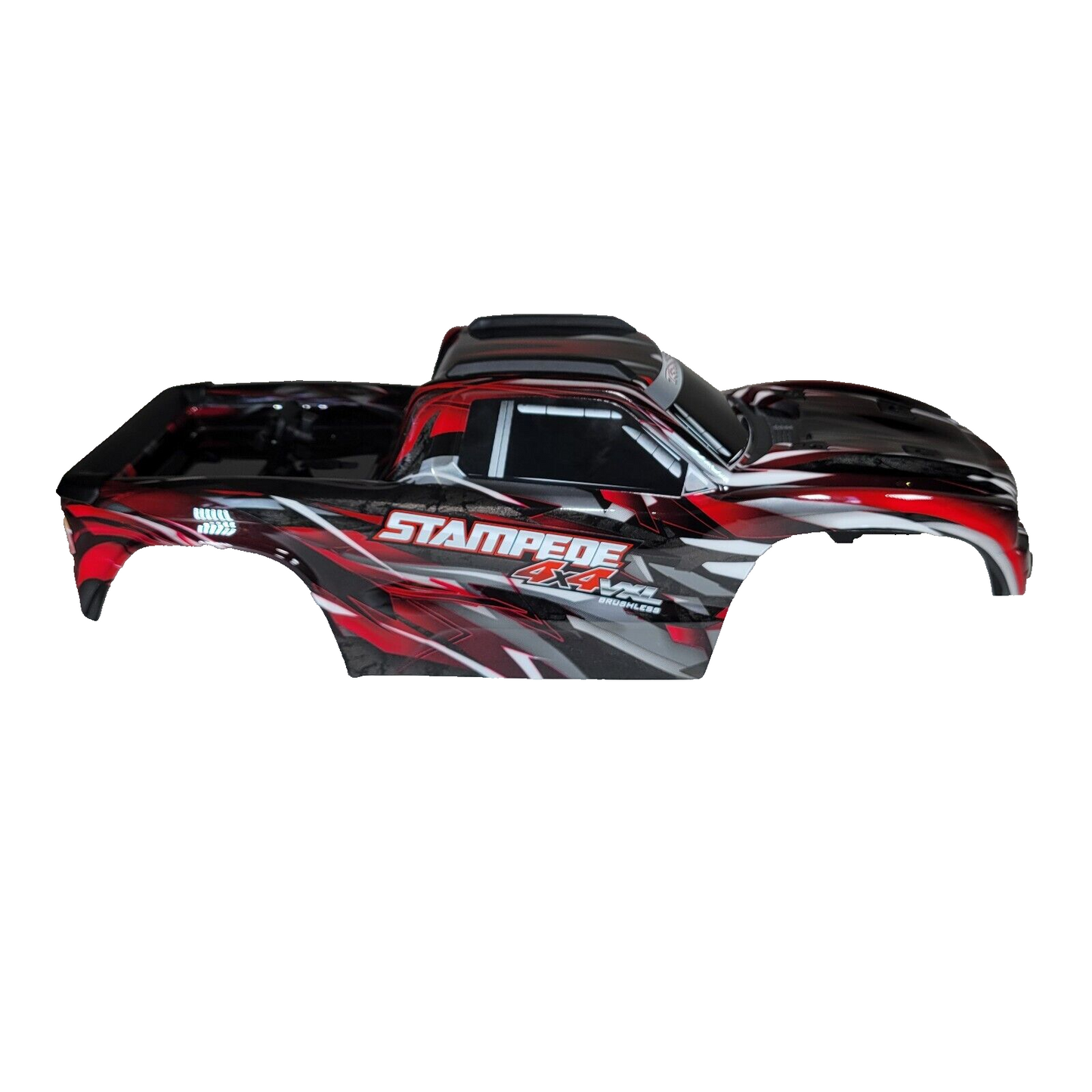 Fits Traxxas Stampede 4X4 VXL V2 Red Black Body Clip-Less Support Mount Fit Hoss