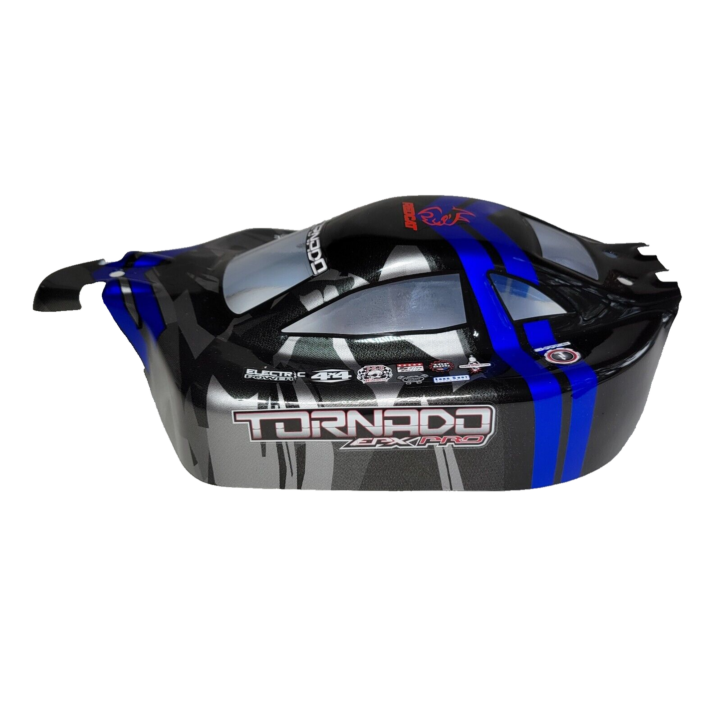 Redcat Racing Tornado EPX Pro Body Factory Painted Black Blue Decaled New Design