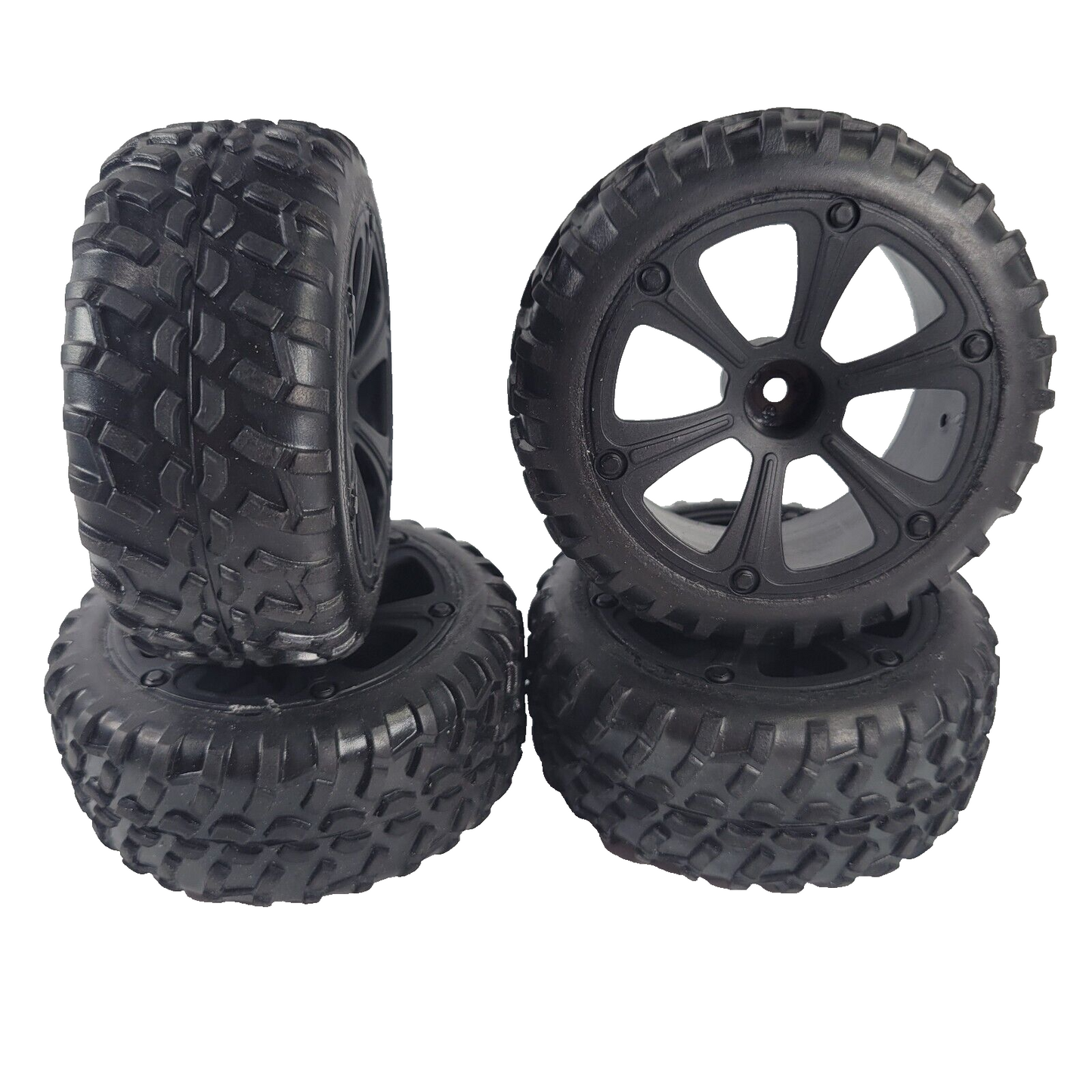 Redcat Racing Blackout SC Pro Short Course Wheels & Tires Glued 1/10th 12mm Hubs