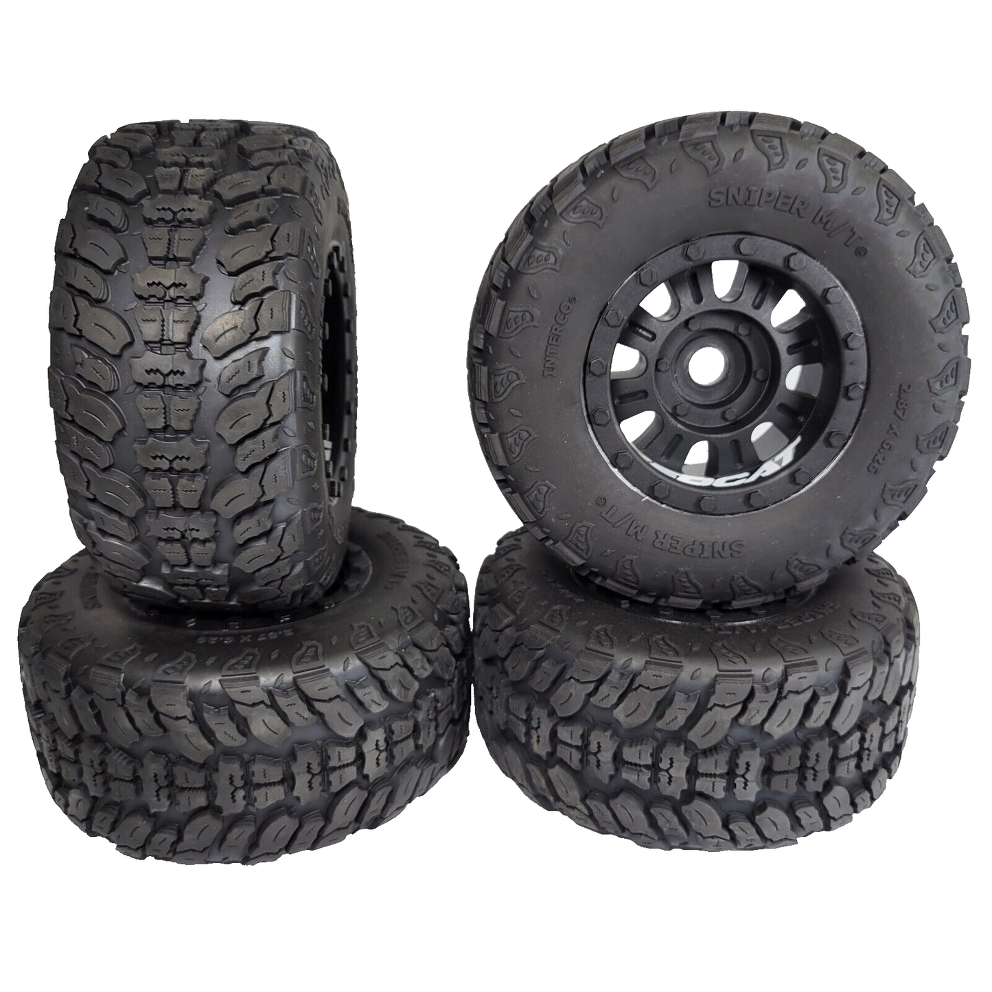 Redcat Racing Kaiju EXT Wheels Belted Interco Sniper M/T Tires 17mm Black 1/8