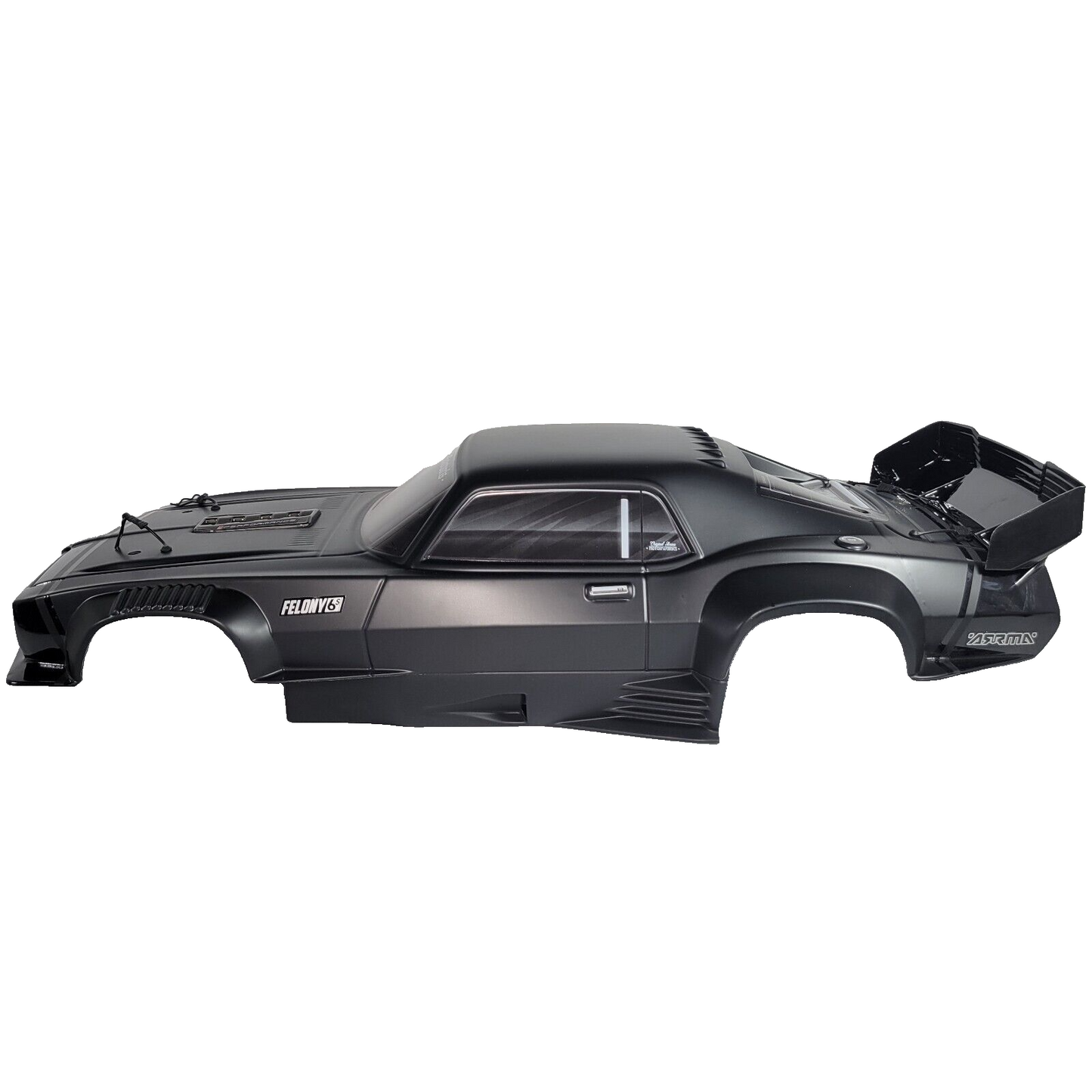 Arrma Felony 6s Body Shell Black Factory Painted Resto-Mod Street Bash Stickers