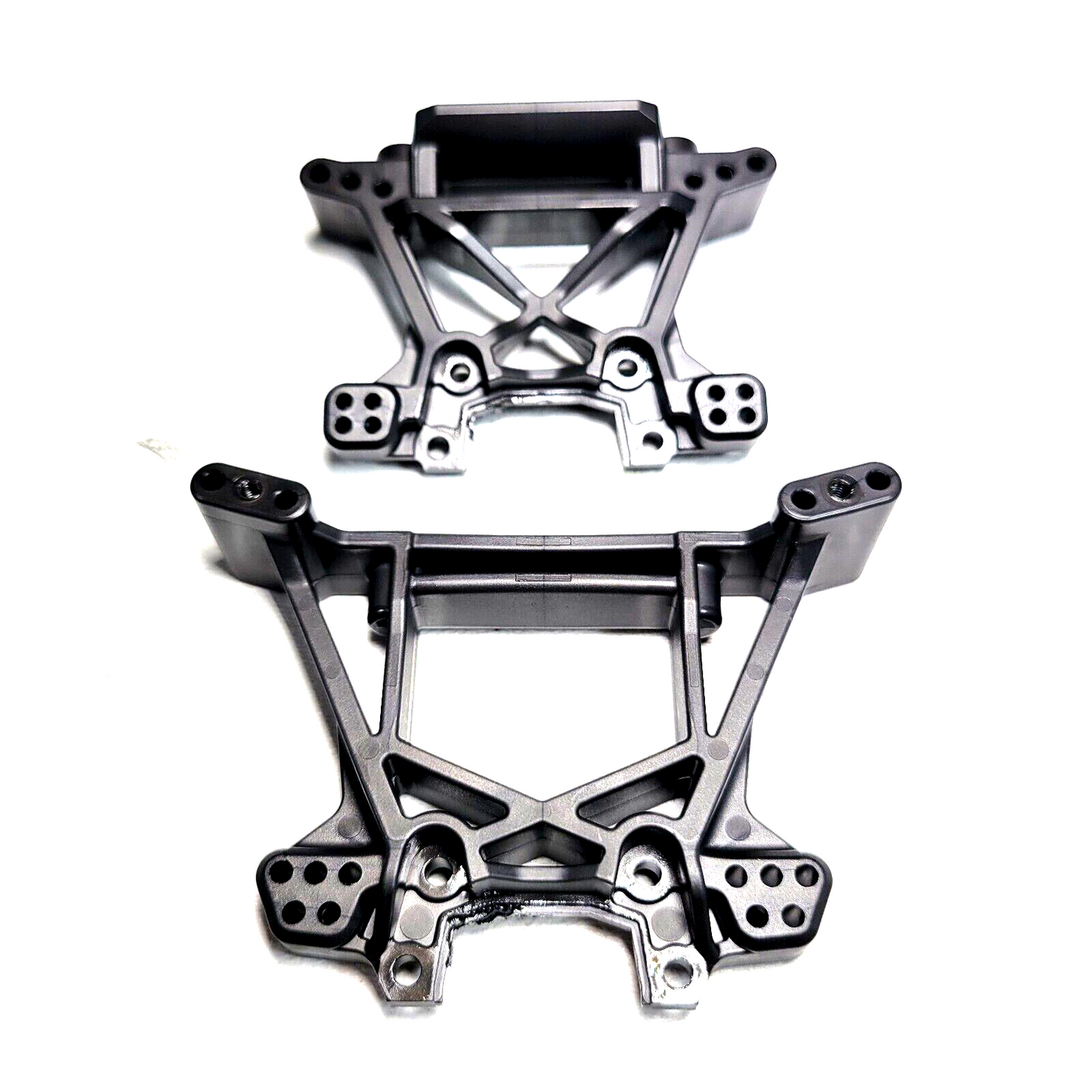 Fits Traxxas Hoss Bulkhheads Shock Towers Front Rear Body Mount Clipless Gray