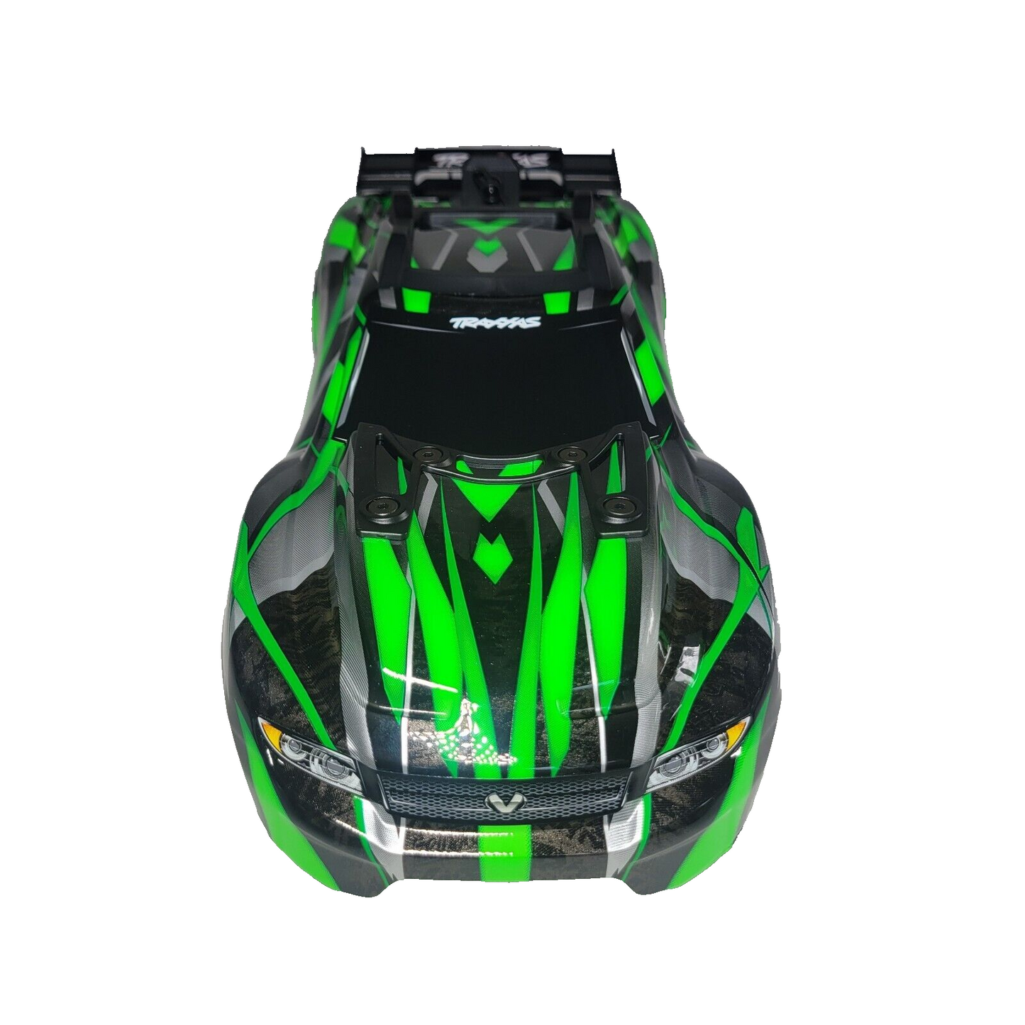 Fits Traxxas Rustler Ultimate 4X4 VXL Green Painted Body Factory ClipLess Decals