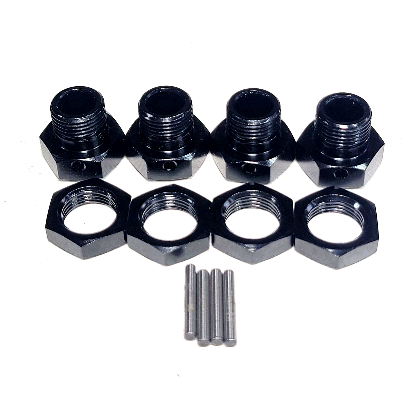 Arrma Big Rock 6s BLX 17mm Hex Hubs & Wheel Nuts Black Adapters / Pins ARA311117
