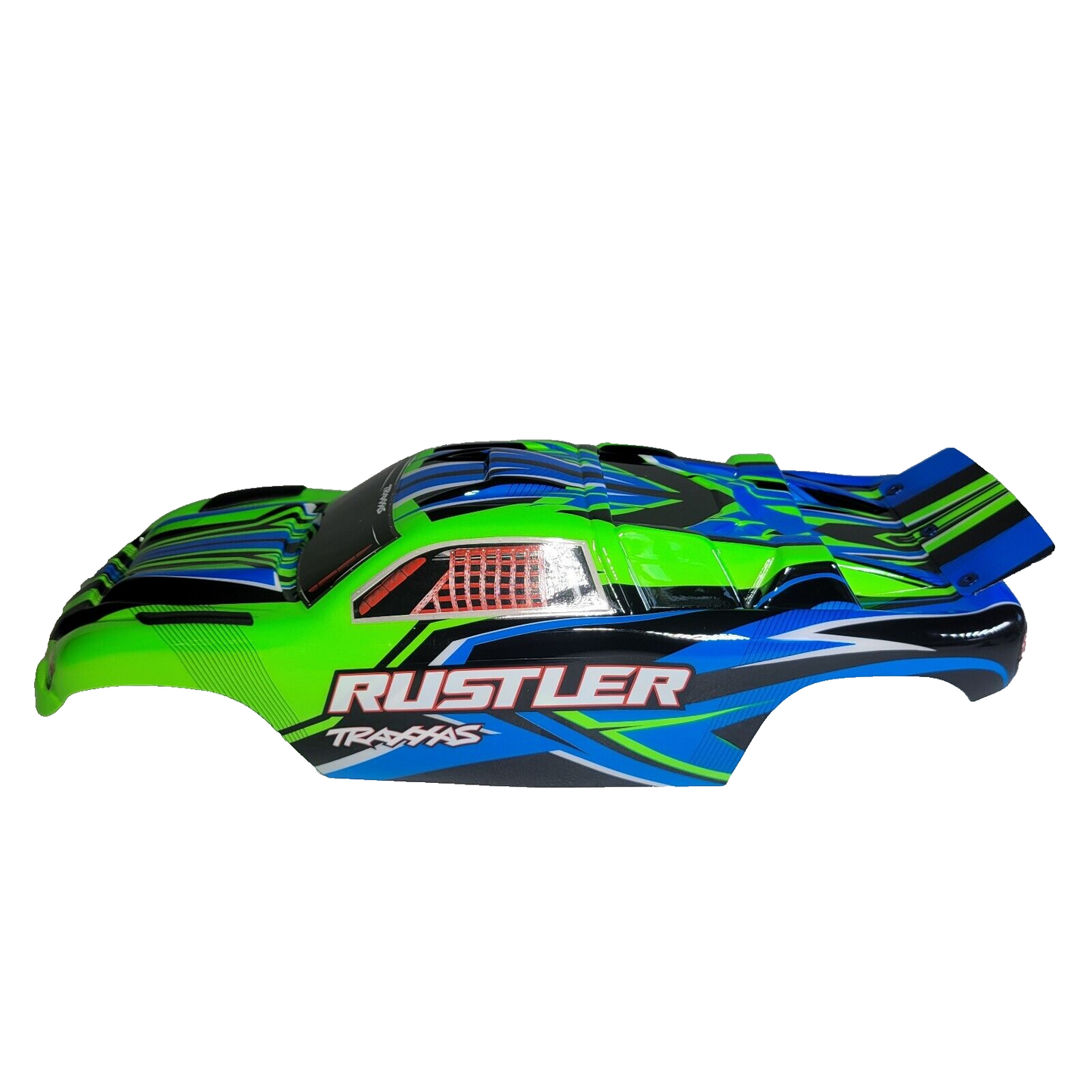 Fits Traxxas 2wd Rustler XL5 Clipless Body Green Blue Factory Painted Decal BL2s