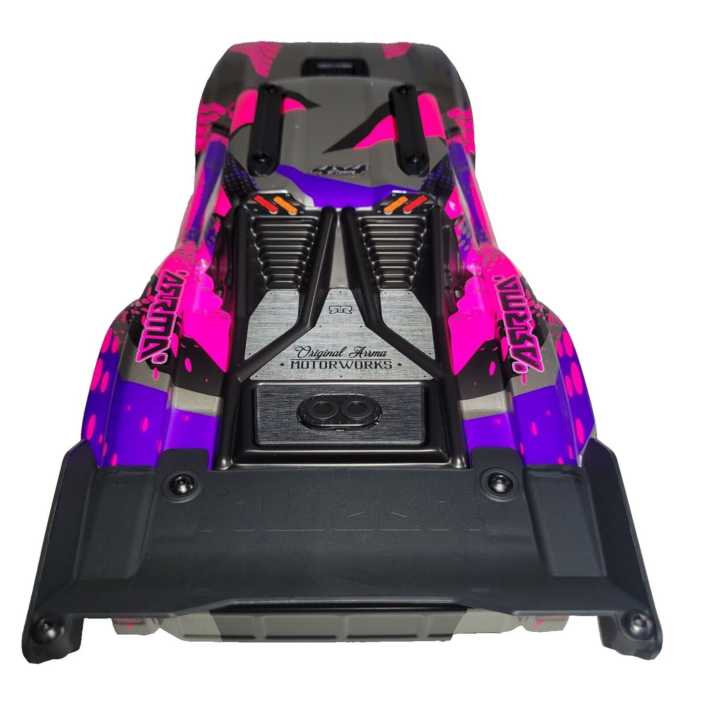 Arrma Vorteks 223S 4x4 v4 BLX Clipless Body Shell Pink Silver Painted / Spoiler