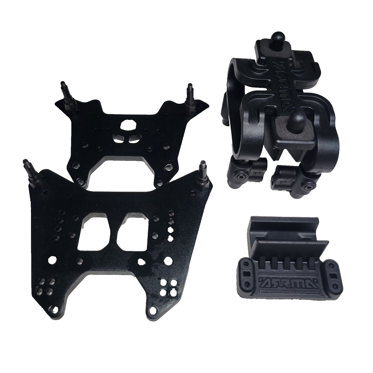 Arrma Big Rock 6s Aluminum Shock Towers Standoffs & Body Post / Mounts Clipless