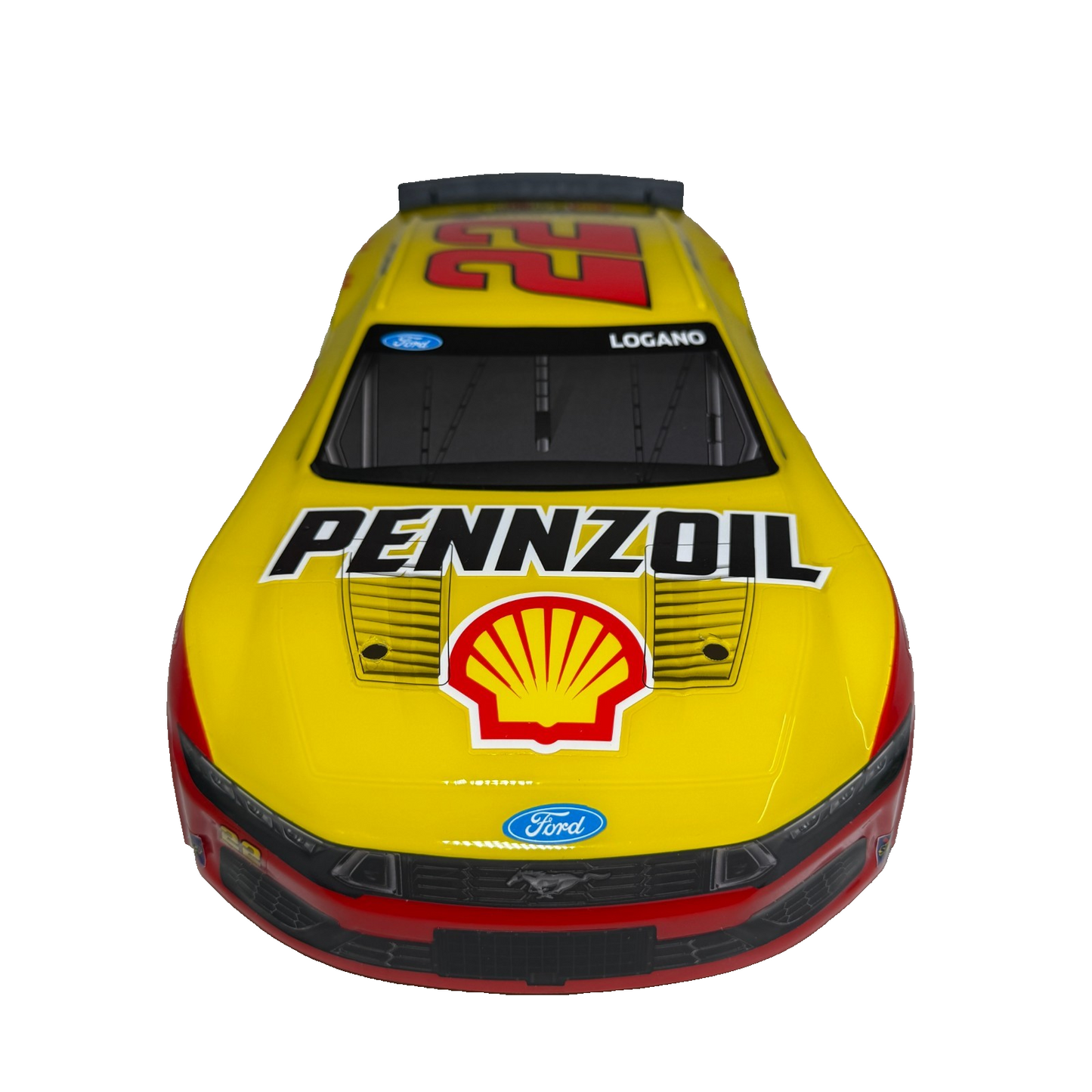 Losi Nascar Grom Body Factory Painted Yellow Red Joey Logano #22 Penzoil Decals