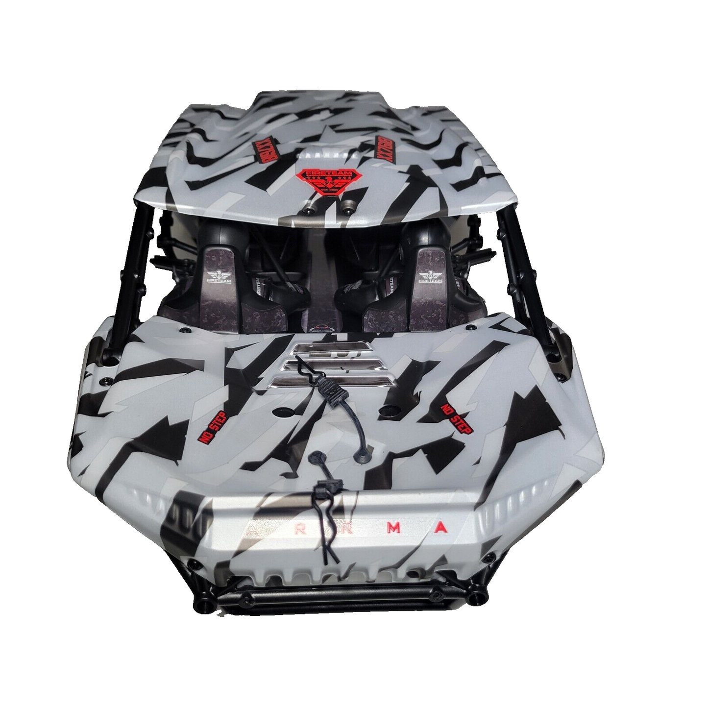 Arrma Fireteam 6s BLX Body Shell Roll Cage Panels Guards Painted White Camo