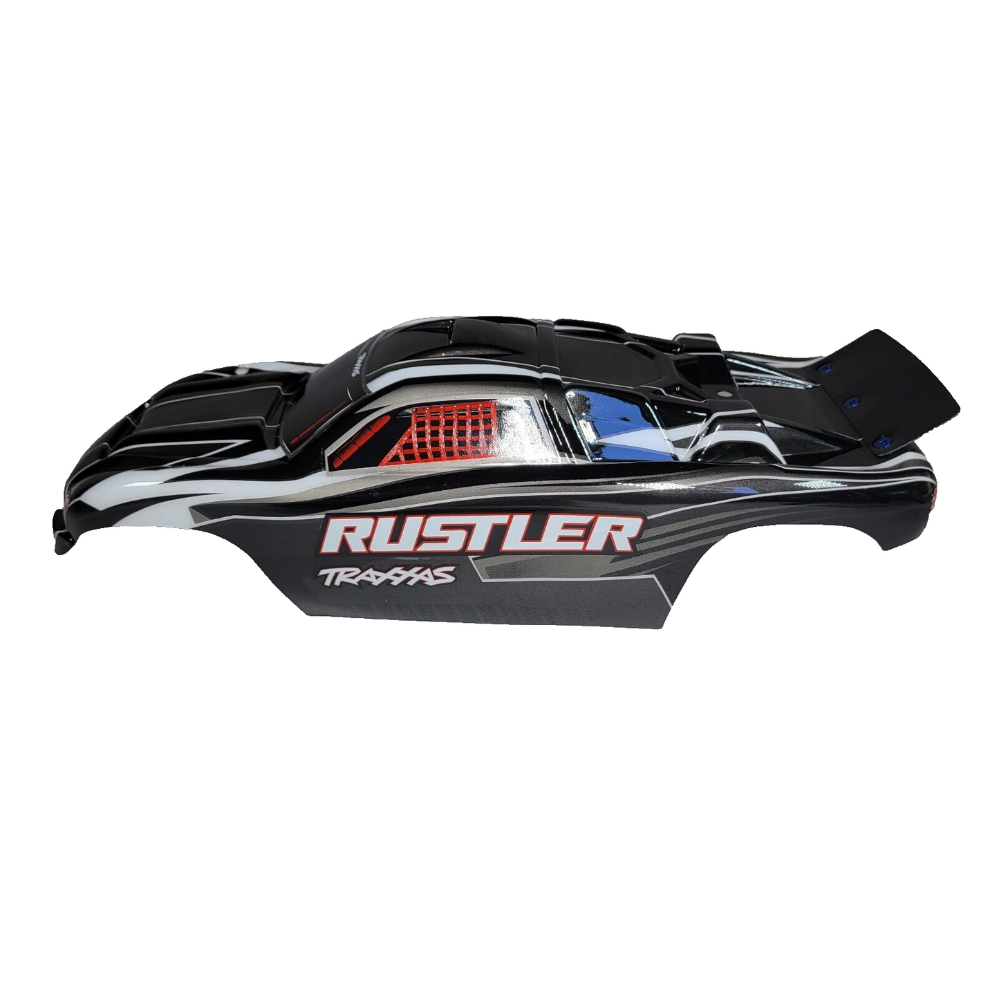 Fits Traxxas 2wd Rustler Black White Factory Painted Body Decals XL-5 / VXL