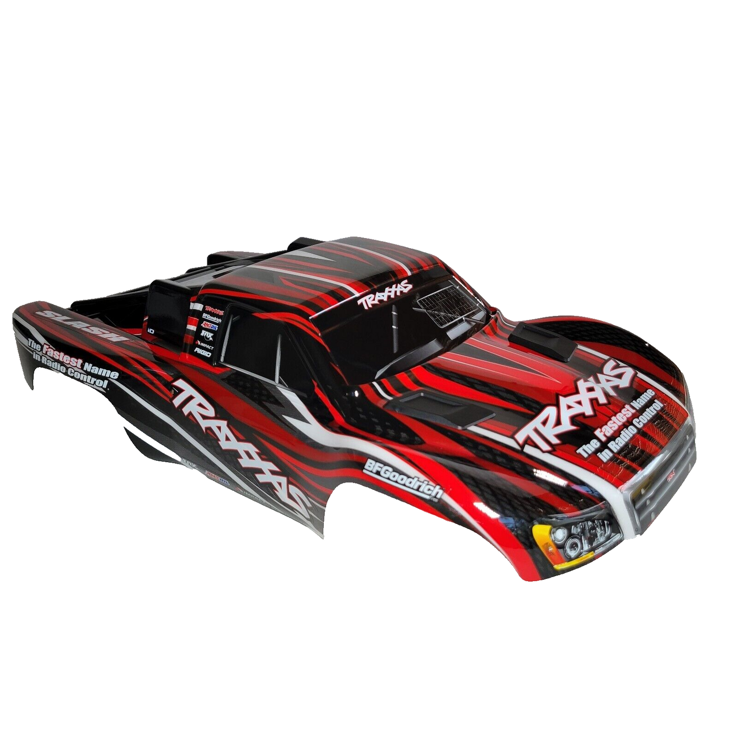 Fits Traxxas 1/10 Slash Red Black Body w/ Clipless Mounts 4wd 2wd 4x4 VXL XL5