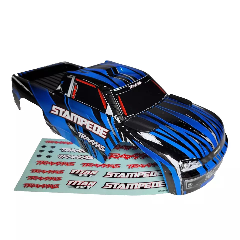 Fits Traxxas Stampede 2wd Clipless Body Shell Blue & Black Factory Painted XL5